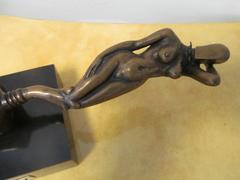 Signed Tito Salomoni Bronze Sculpture of Nude