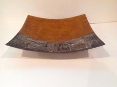 Signed Abstract Del Campo Enamel Center Piece Bowl