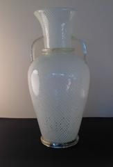 Rare Monumental Dino Martens Murano Reticello Vase