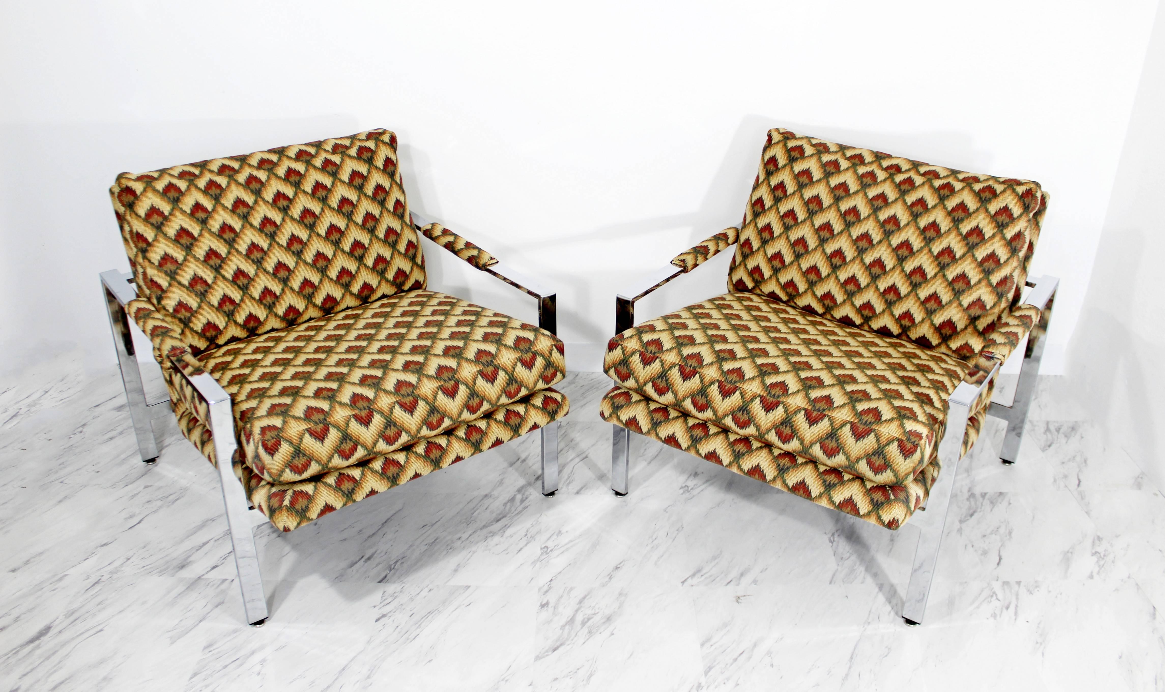 Mid-Century Modern Wonderful Pair of Milo Baughman Lounge Chairs