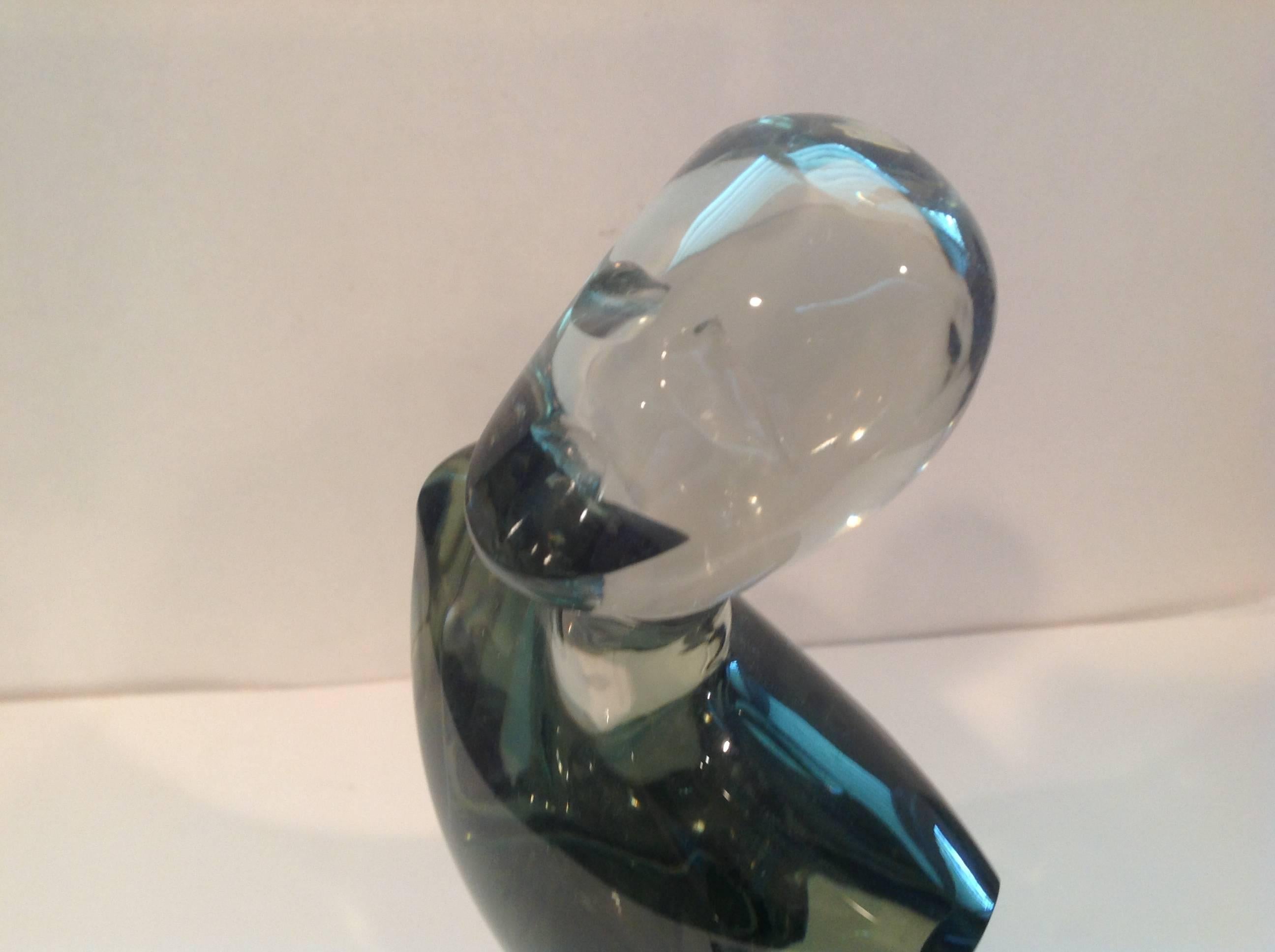 Mid-Century Modern Large and Sleek Murano Sculpture by Pino Signoretto For Sale