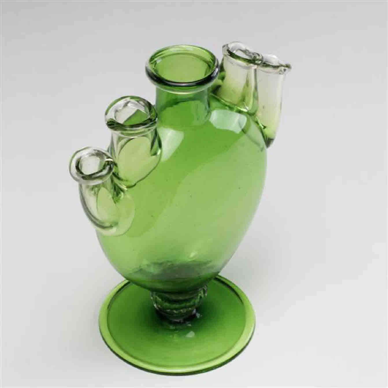 Art Deco Rare Color 5 Spout Murano Vase by Napoleone Martinuzzi