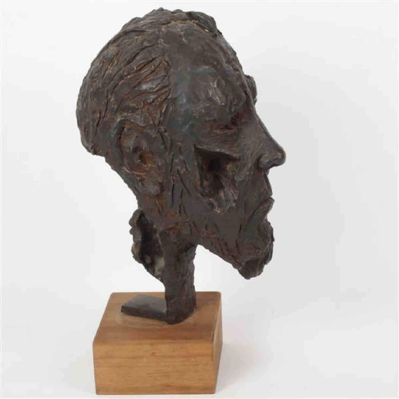 Rare bronze bust of Alexander Solzhenitsyn by Drago Cherina signed and dated 1974. Original gallery price 16,000 AUD in 1974.