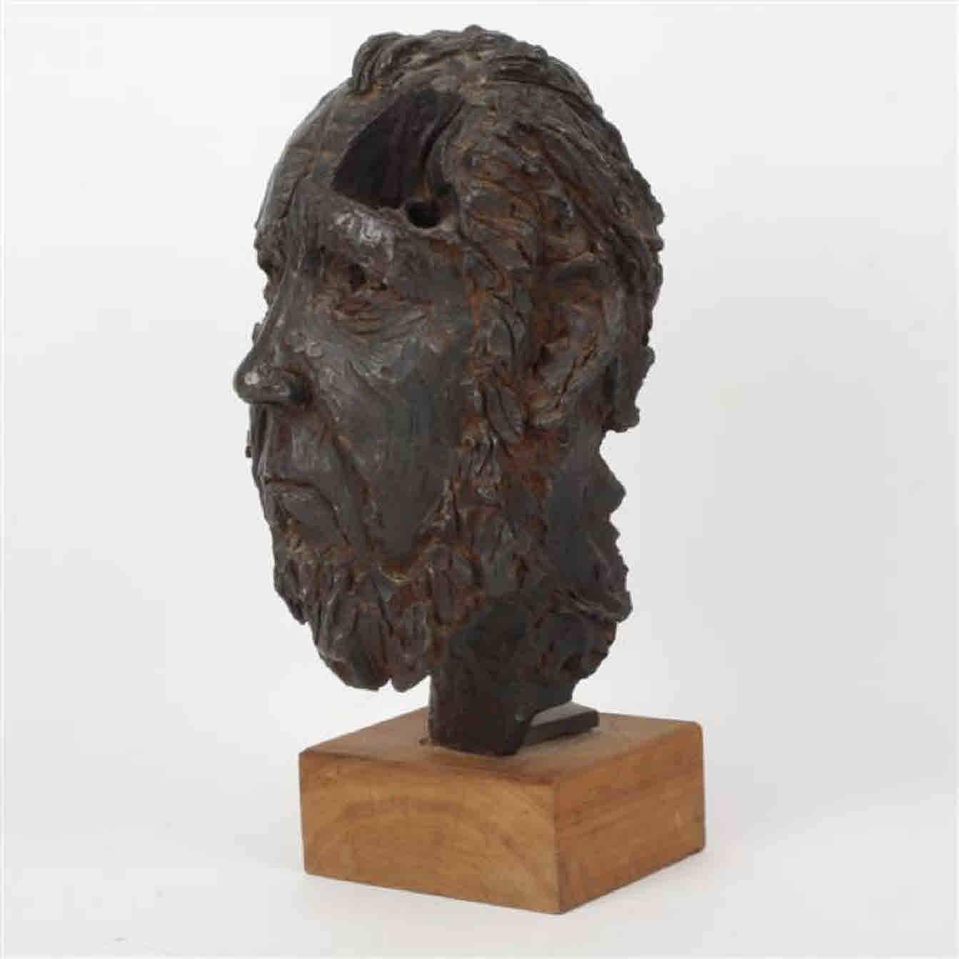 Drago Cherina Bronze Bust of Alexander Solzhenitsyn Dated 1974 In Excellent Condition For Sale In Keego Harbor, MI