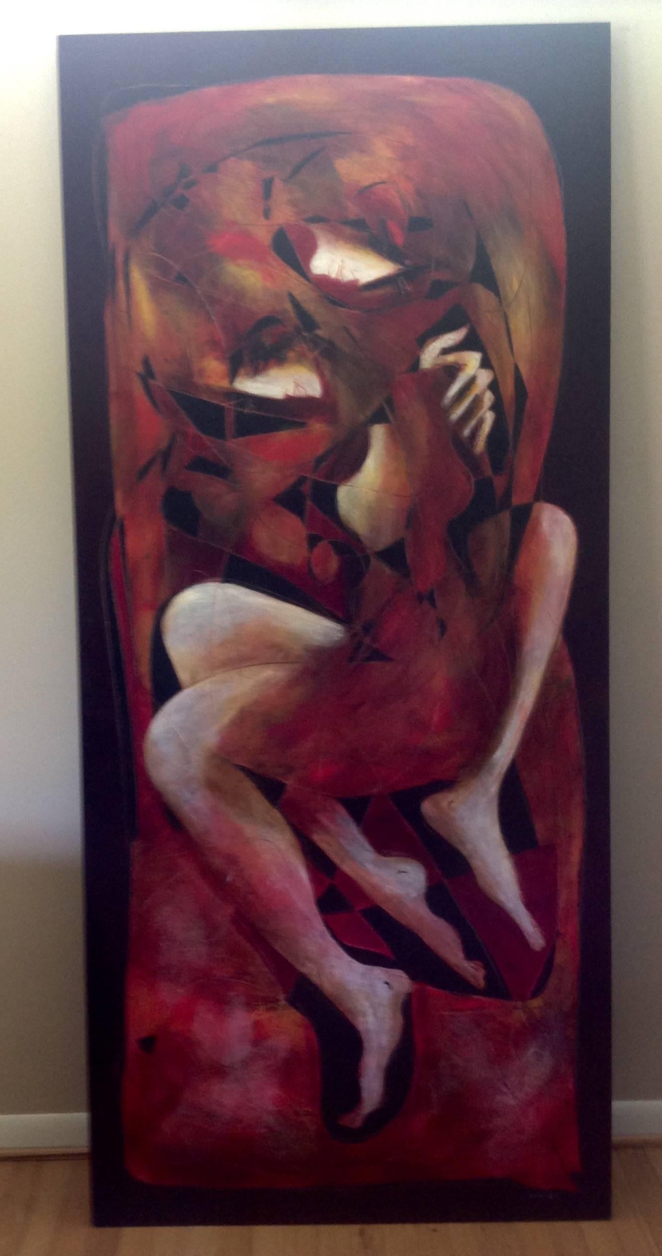 Original signed painting by Jean-Claude Gaugy titled Protection, from 2004.