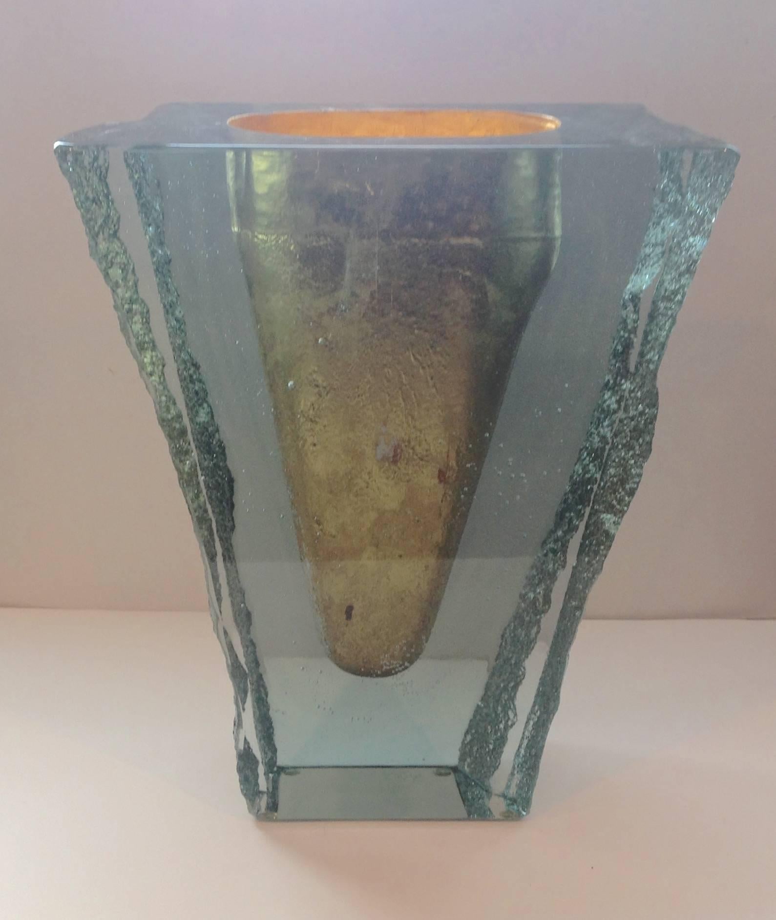 Mid-Century Modern Monumental Studio Glass Vase by John Lewis