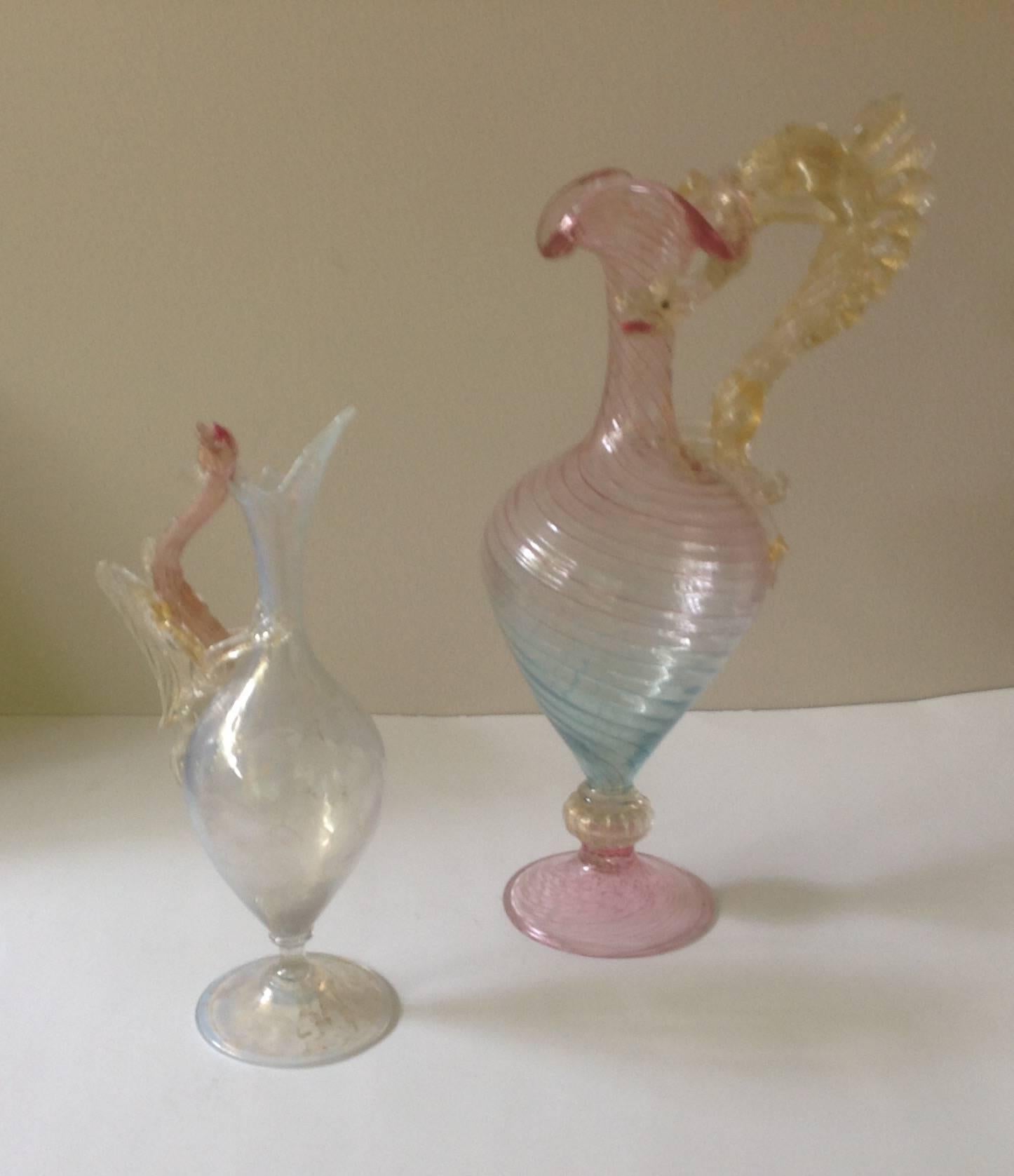 Italian Monumental Museum Quality Murano Venetian Glass Dragon Ewer, circa 1900