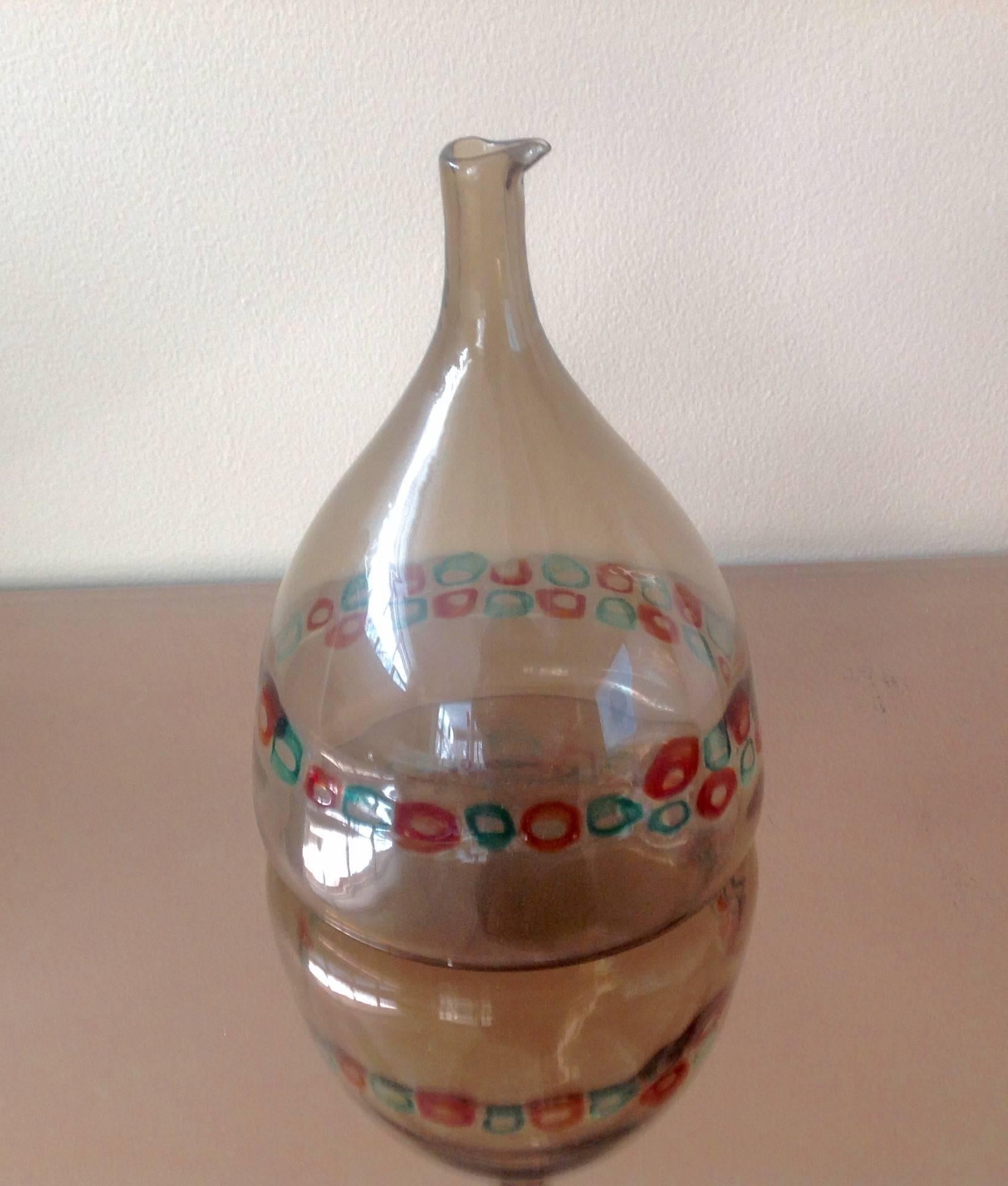 Mid-Century Modern Alessandro Pianon for Vistosi Murano Murrine Vase