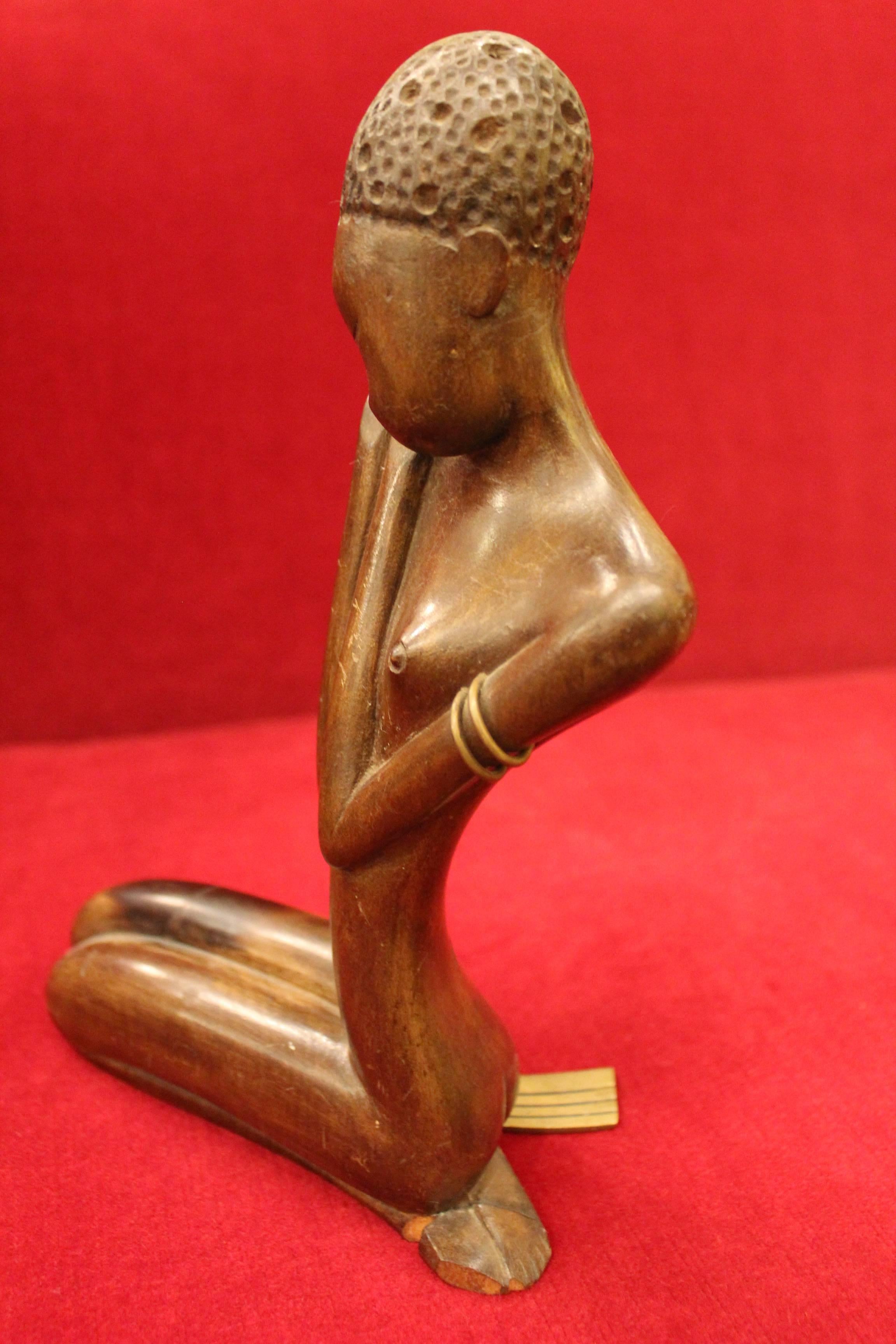 Art Deco Werkstatte Hagenauer African Woman Sculpture