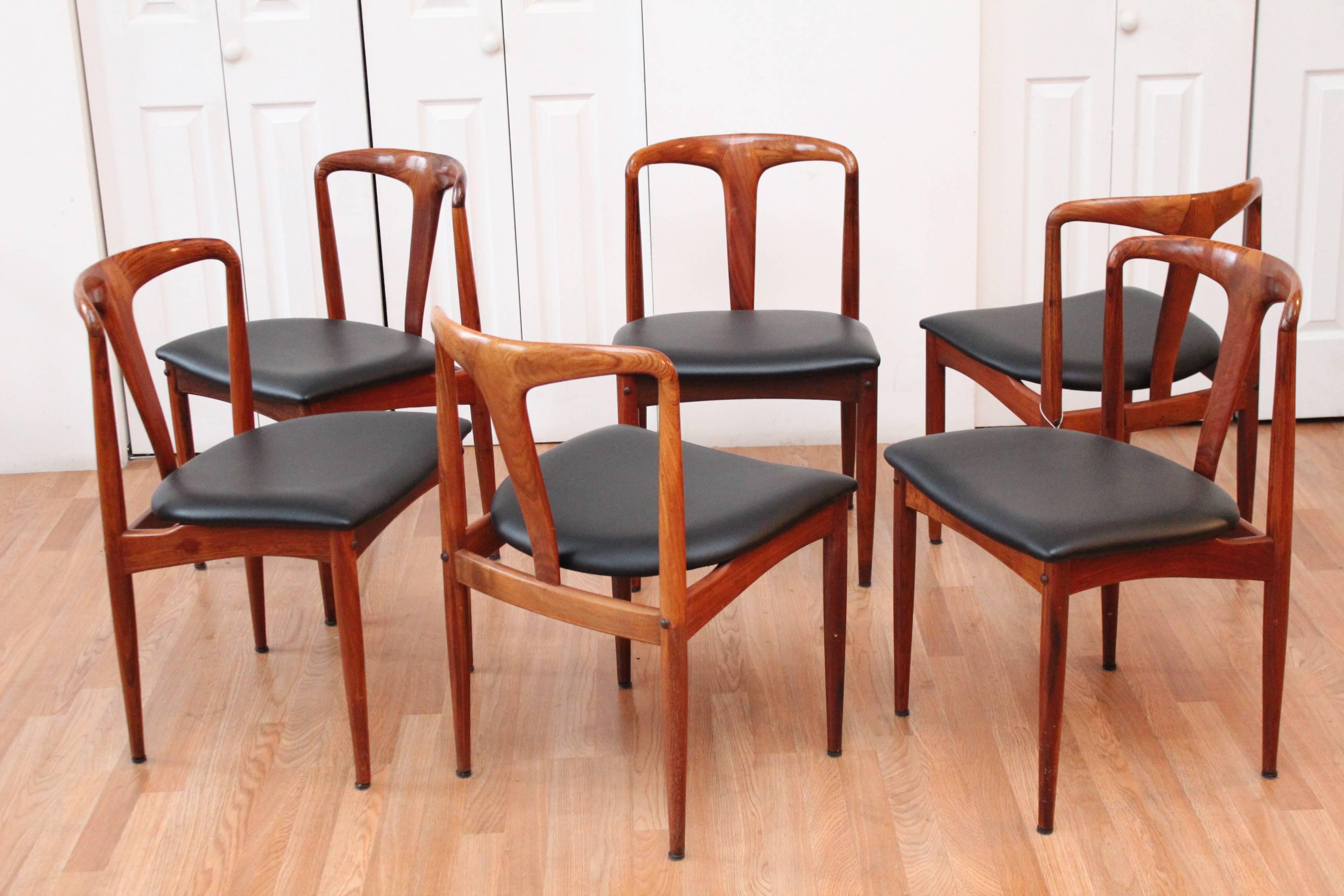 Scandinavian Modern Johannes Andersen 'Juliane' Rosewood Mid-Century Modern Dining Chairs
