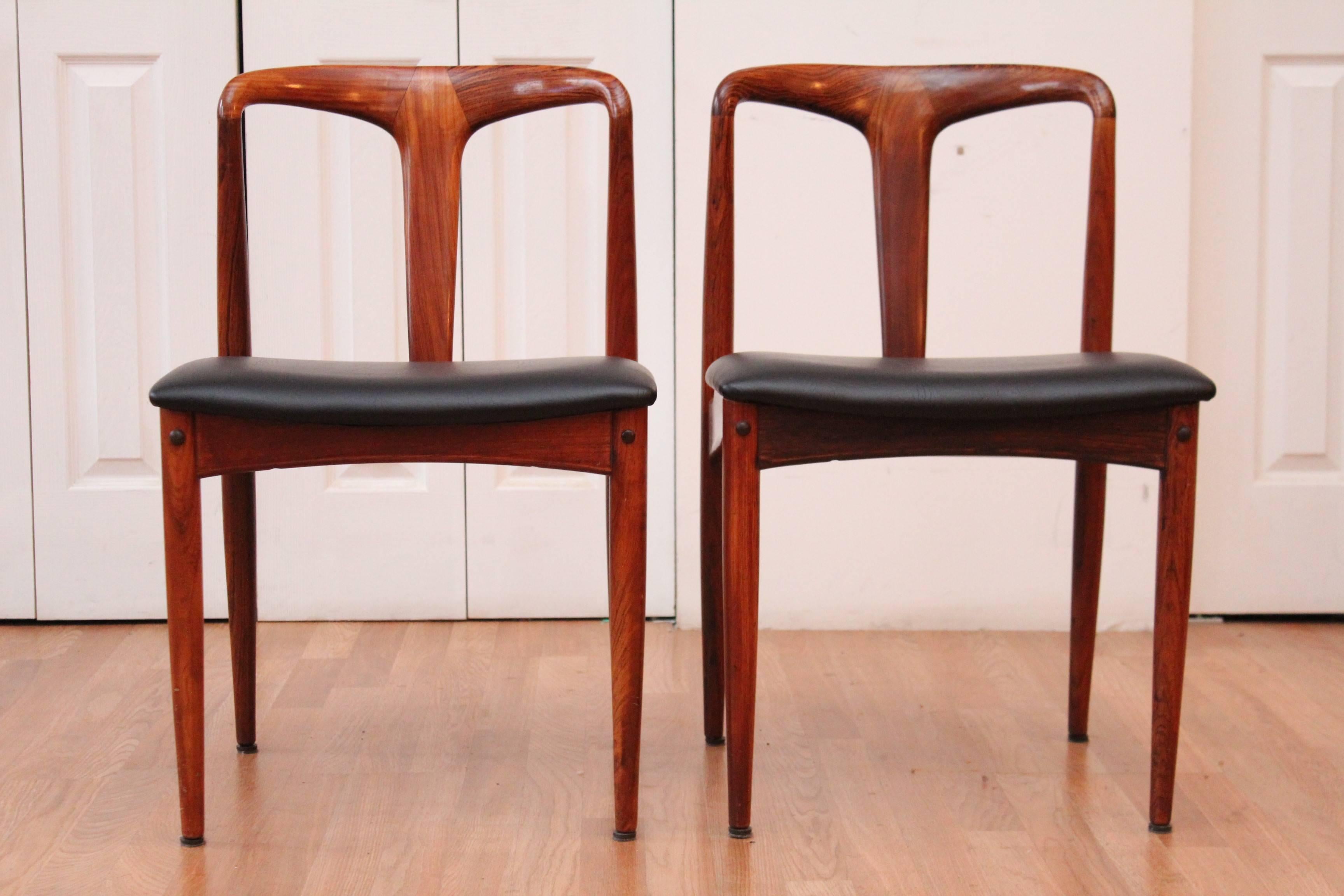 Mid-20th Century Johannes Andersen 'Juliane' Rosewood Mid-Century Modern Dining Chairs
