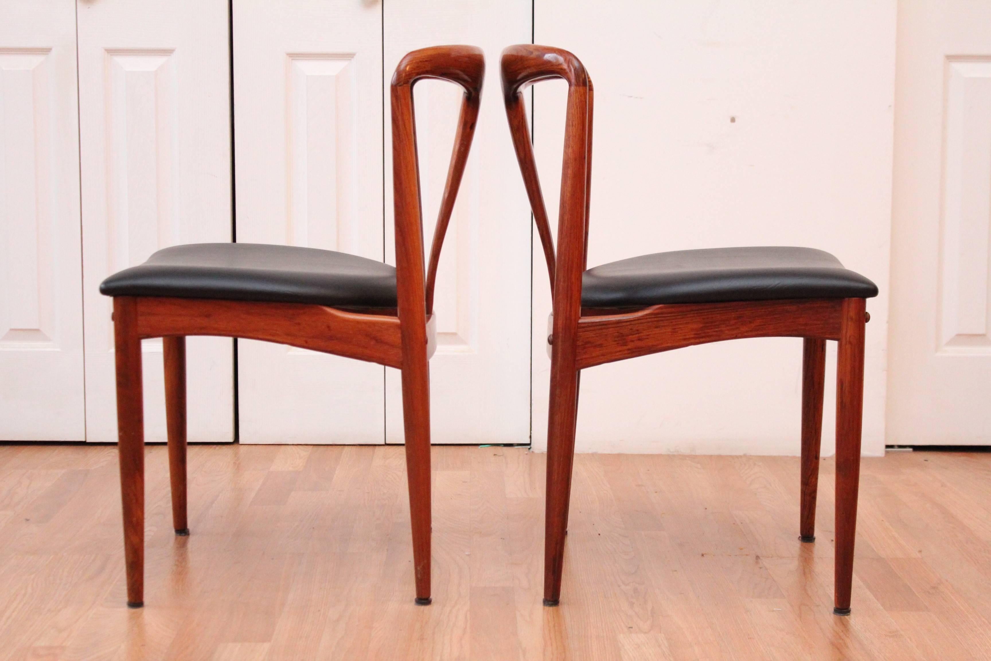 Johannes Andersen 'Juliane' Rosewood Mid-Century Modern Dining Chairs 1