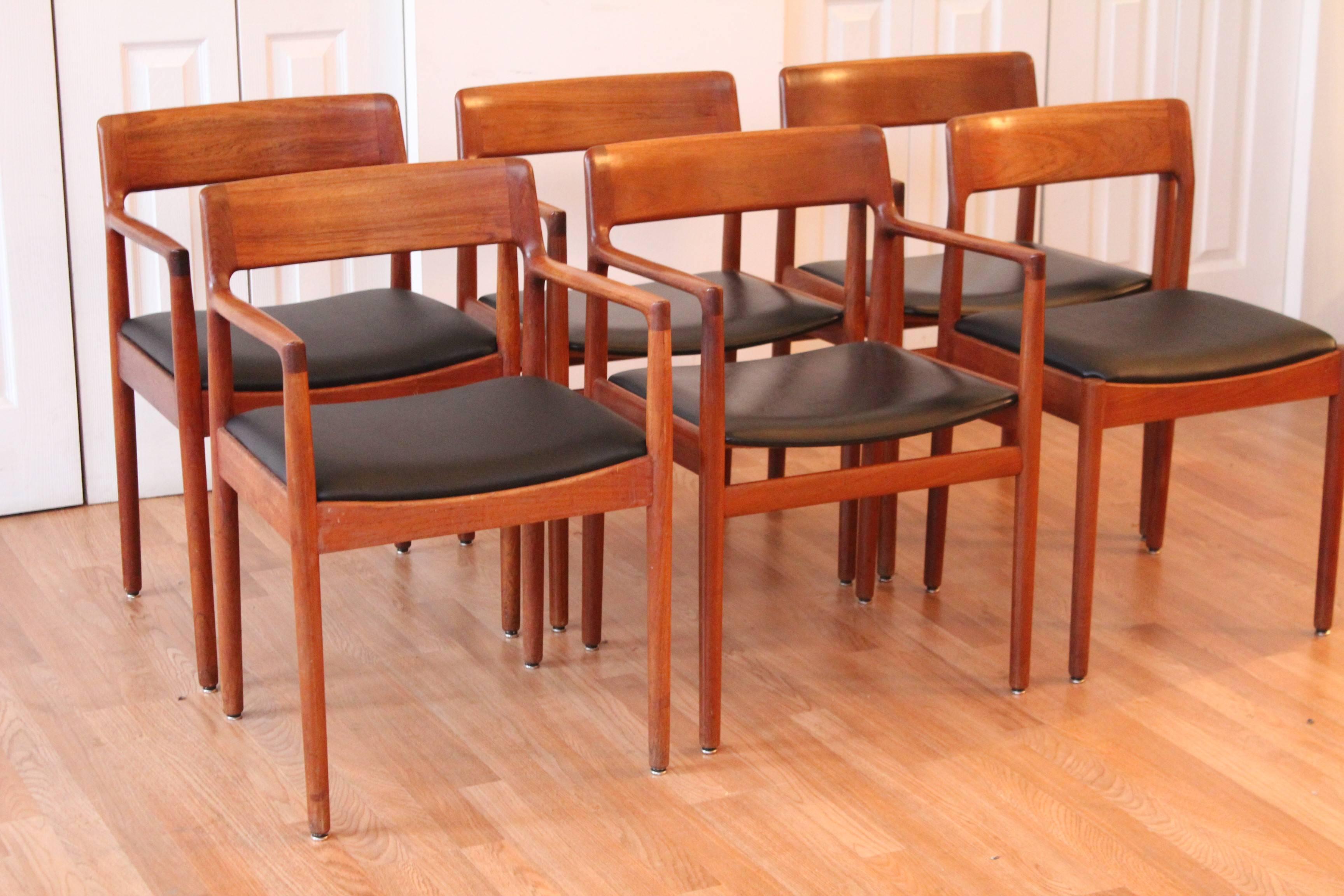 Johannes Norgaard Danish Teak Dining Chairs 1