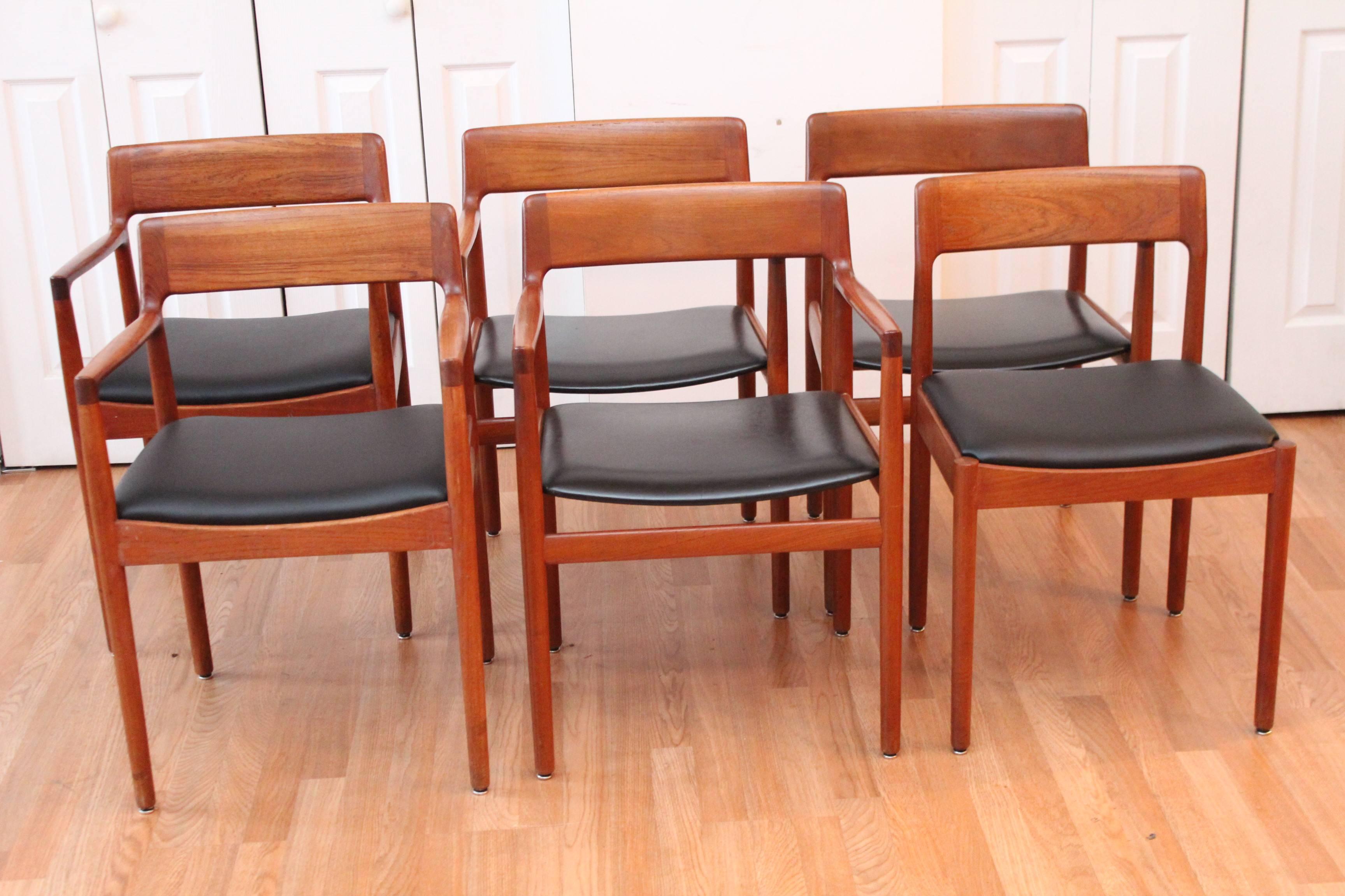 Johannes Norgaard Danish Teak Dining Chairs 2