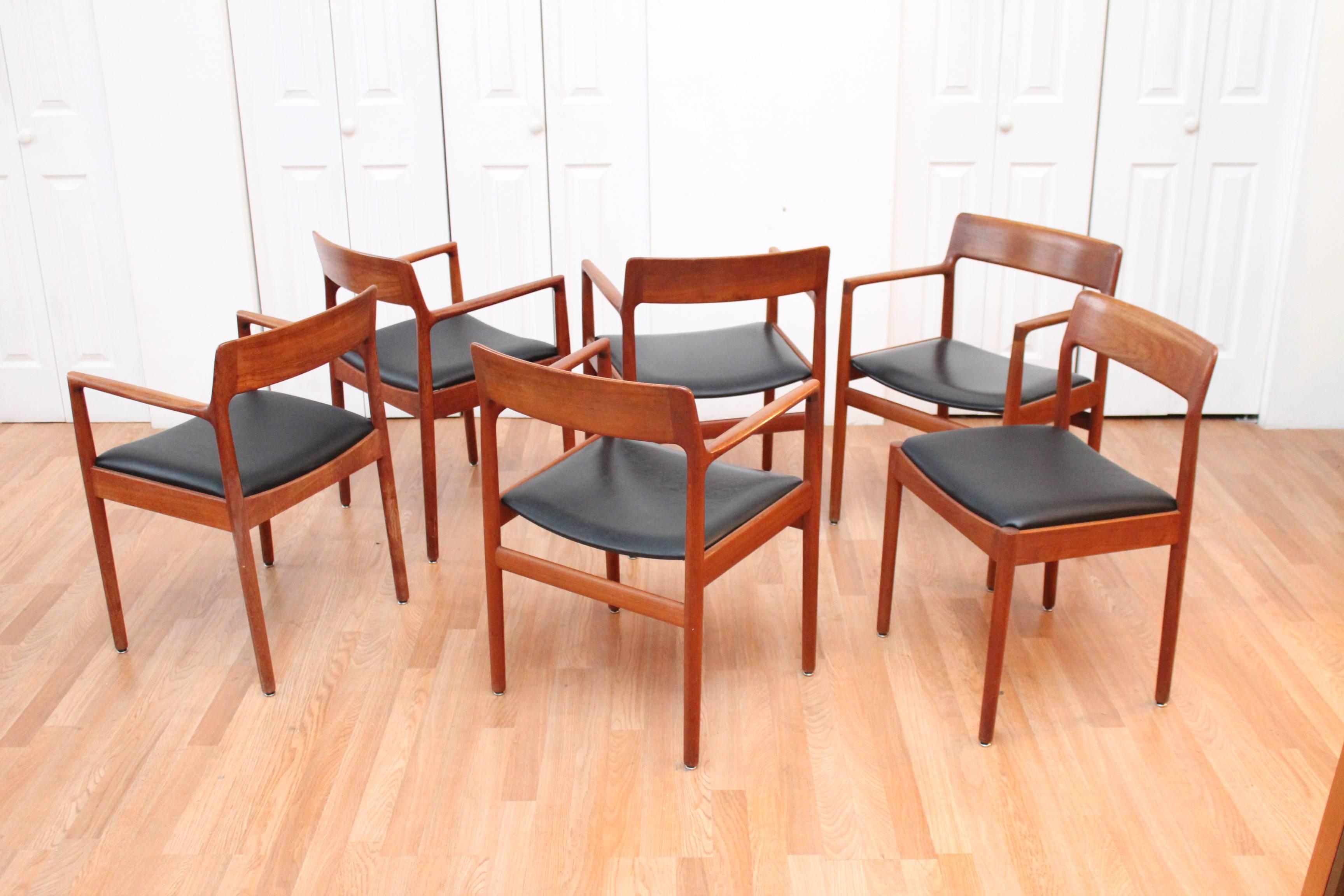Johannes Norgaard Danish Teak Dining Chairs 3
