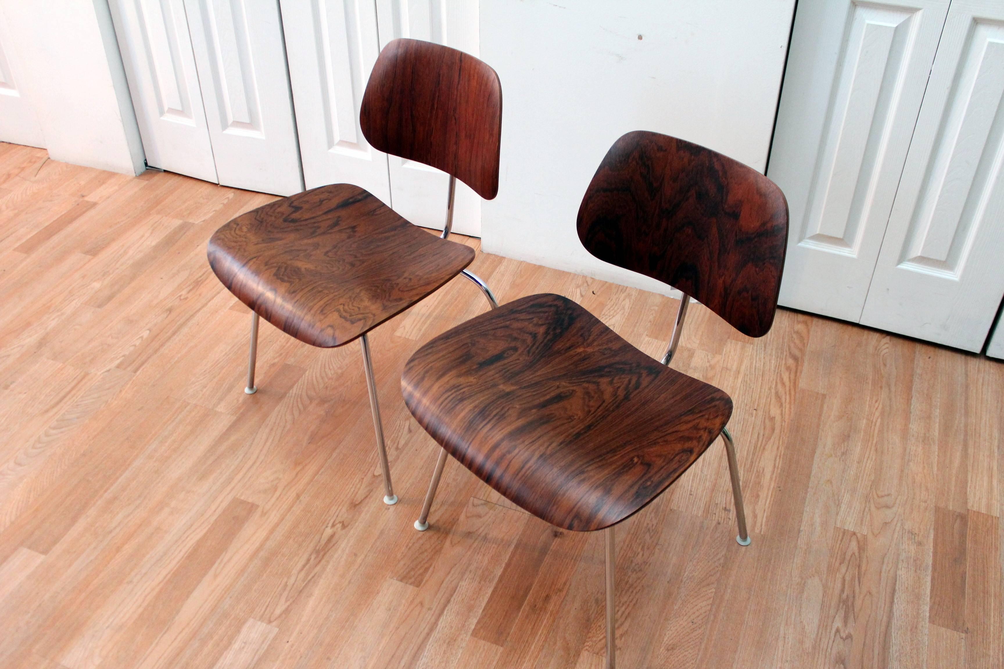 Mid-Century Modern Eames DCM Rosewood Chairs