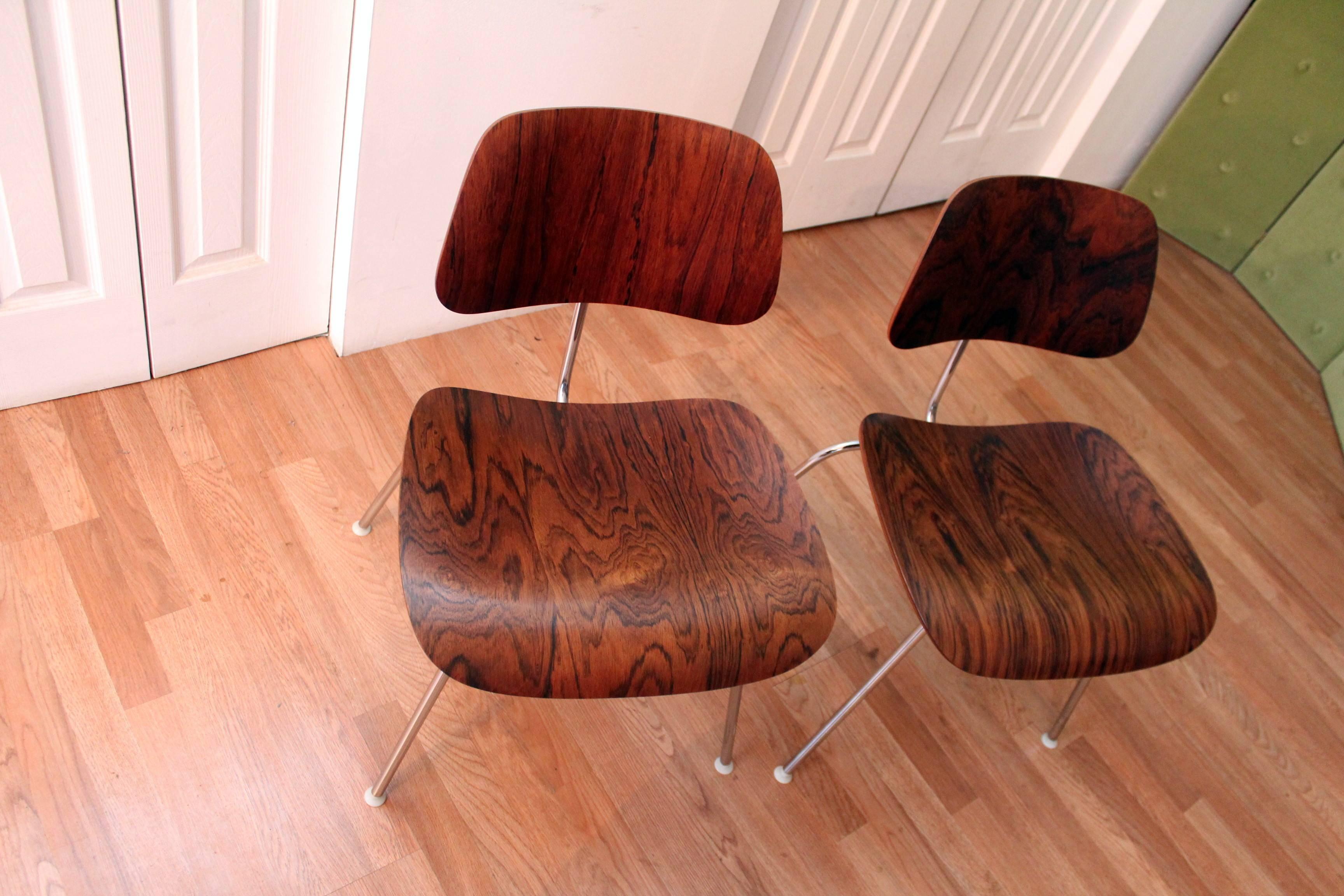 Eames DCM Rosewood Chairs In Good Condition In Chicago, IL