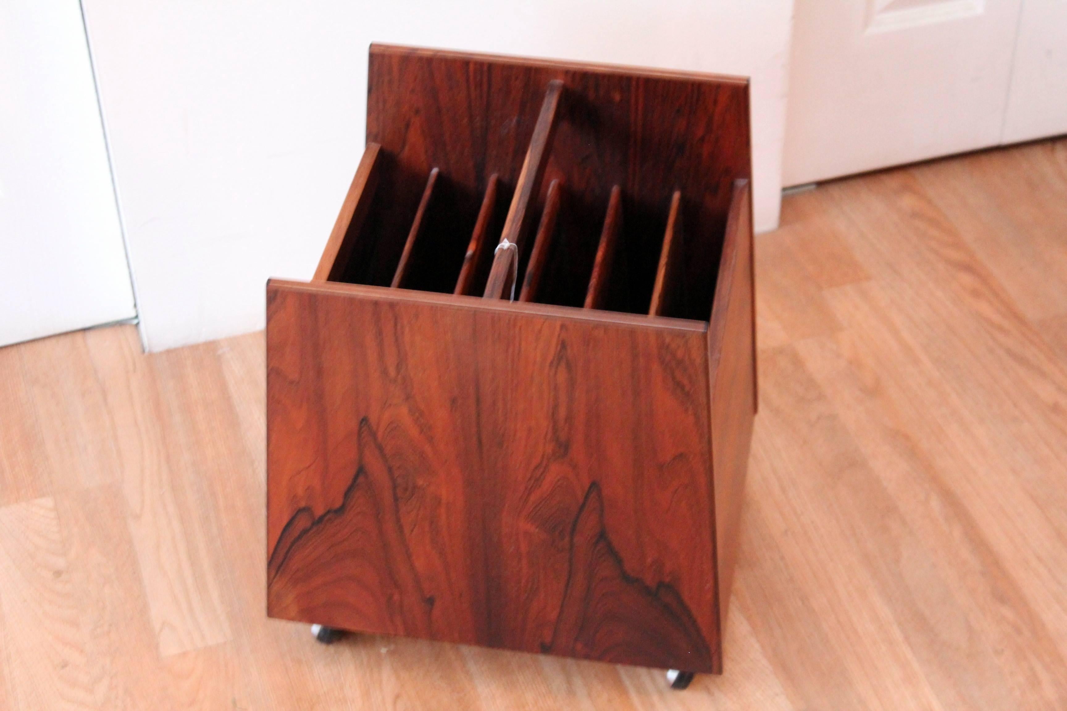 Mid-20th Century Norwegian Rosewood Magazine Rack or Stand For Sale