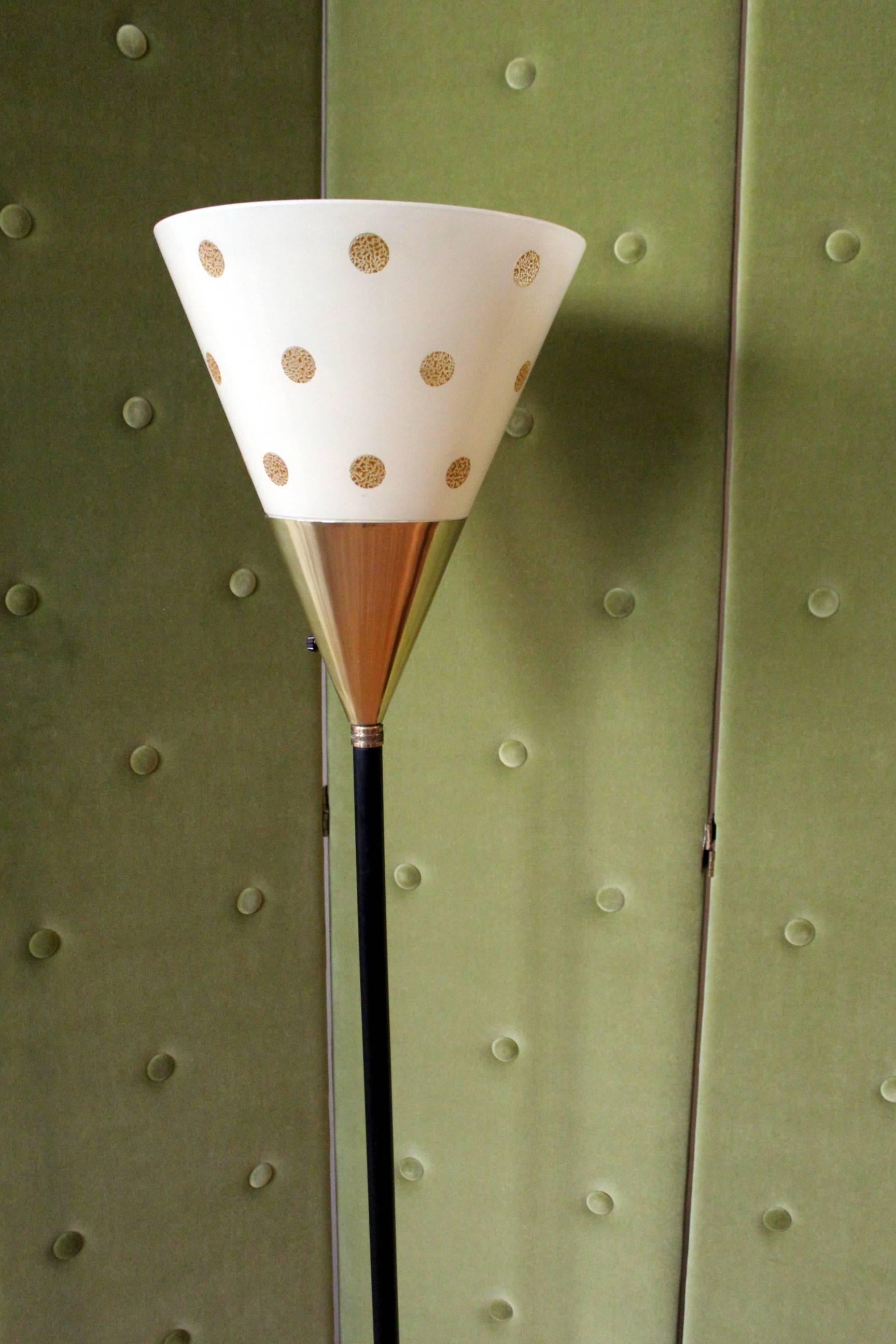 American French Art Deco Torchiere Floor Lamp For Sale