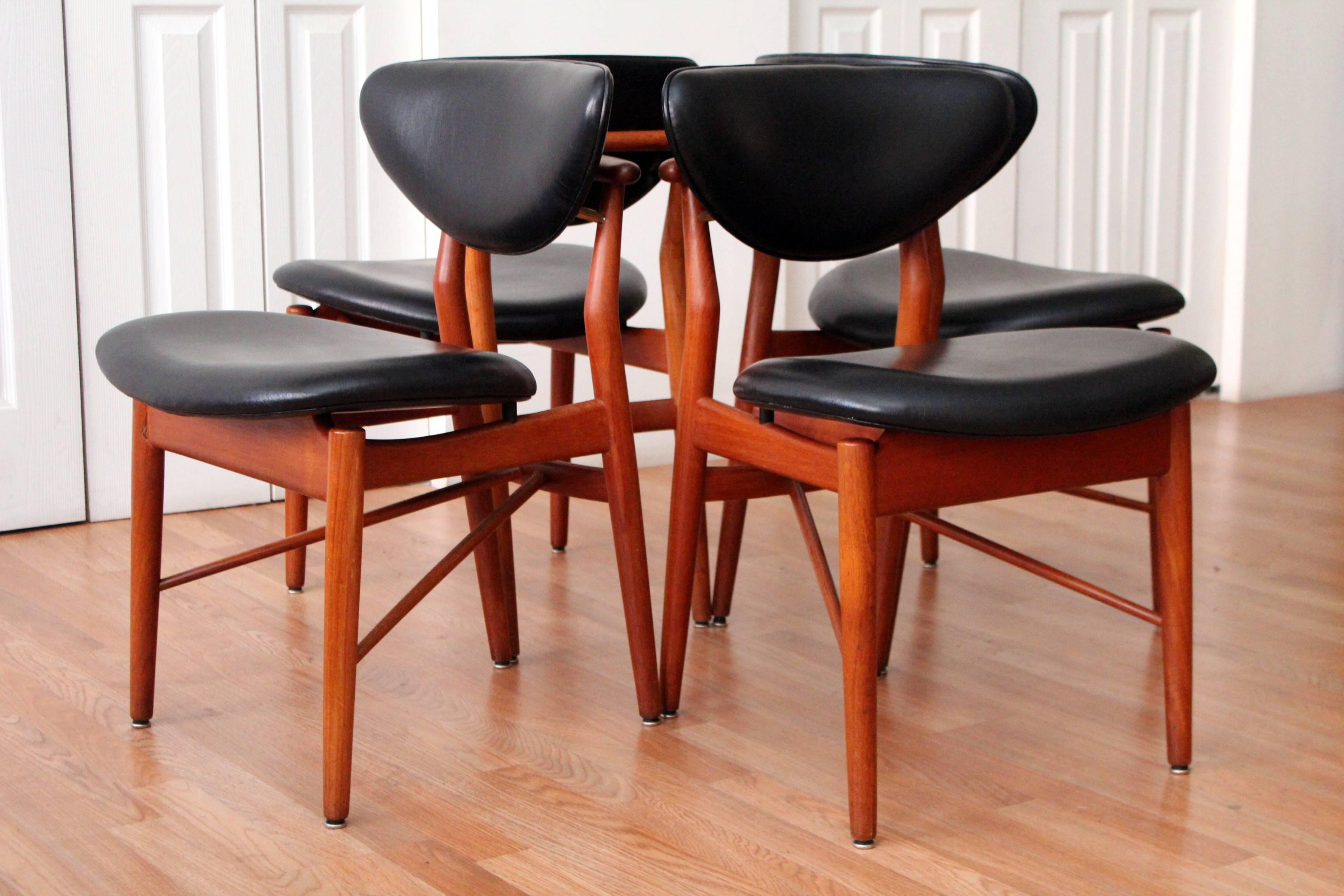 Scandinavian Modern Finn Juhl 108 Dining Chairs