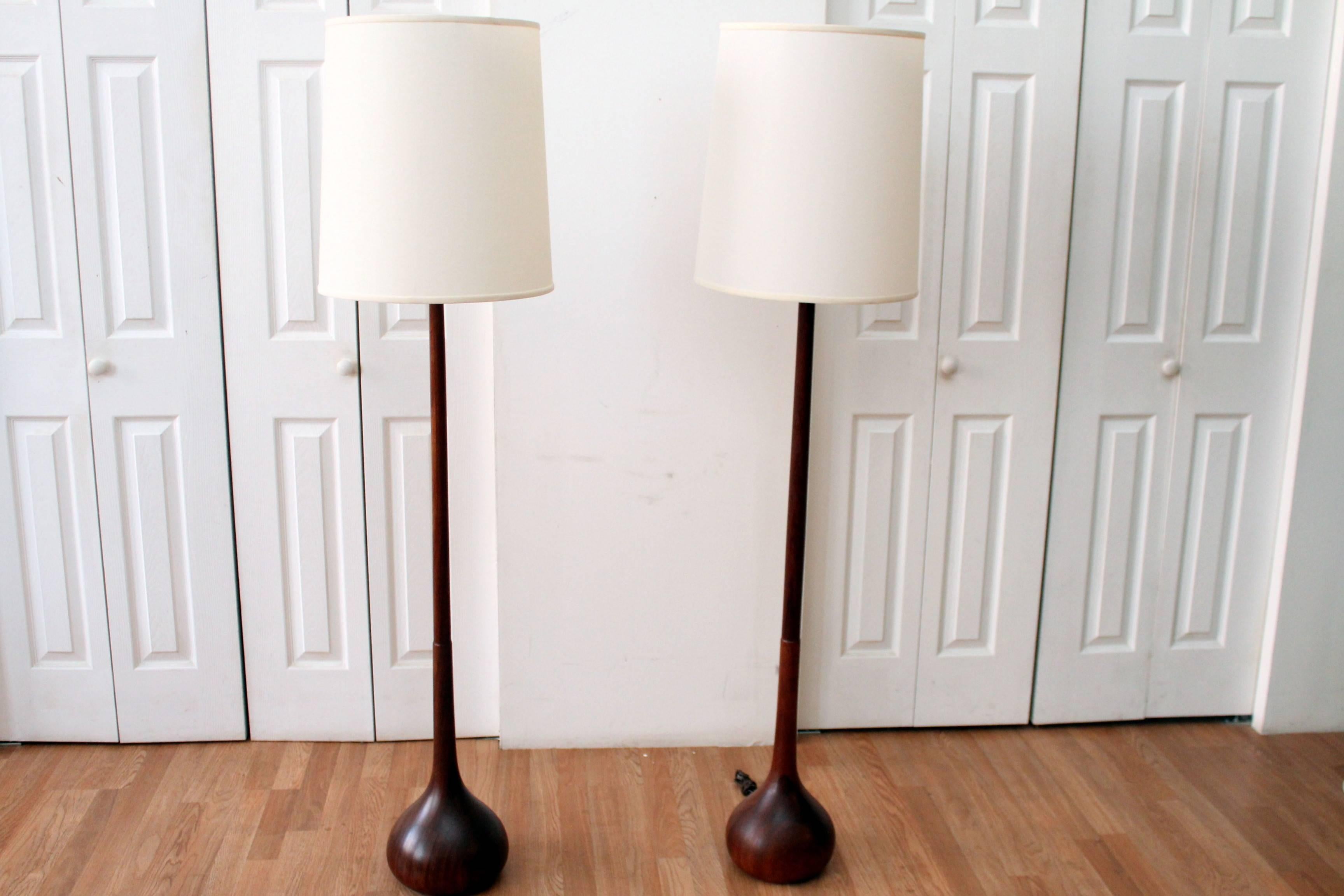Mid-20th Century Danish Modern Walnut Floor Lamp