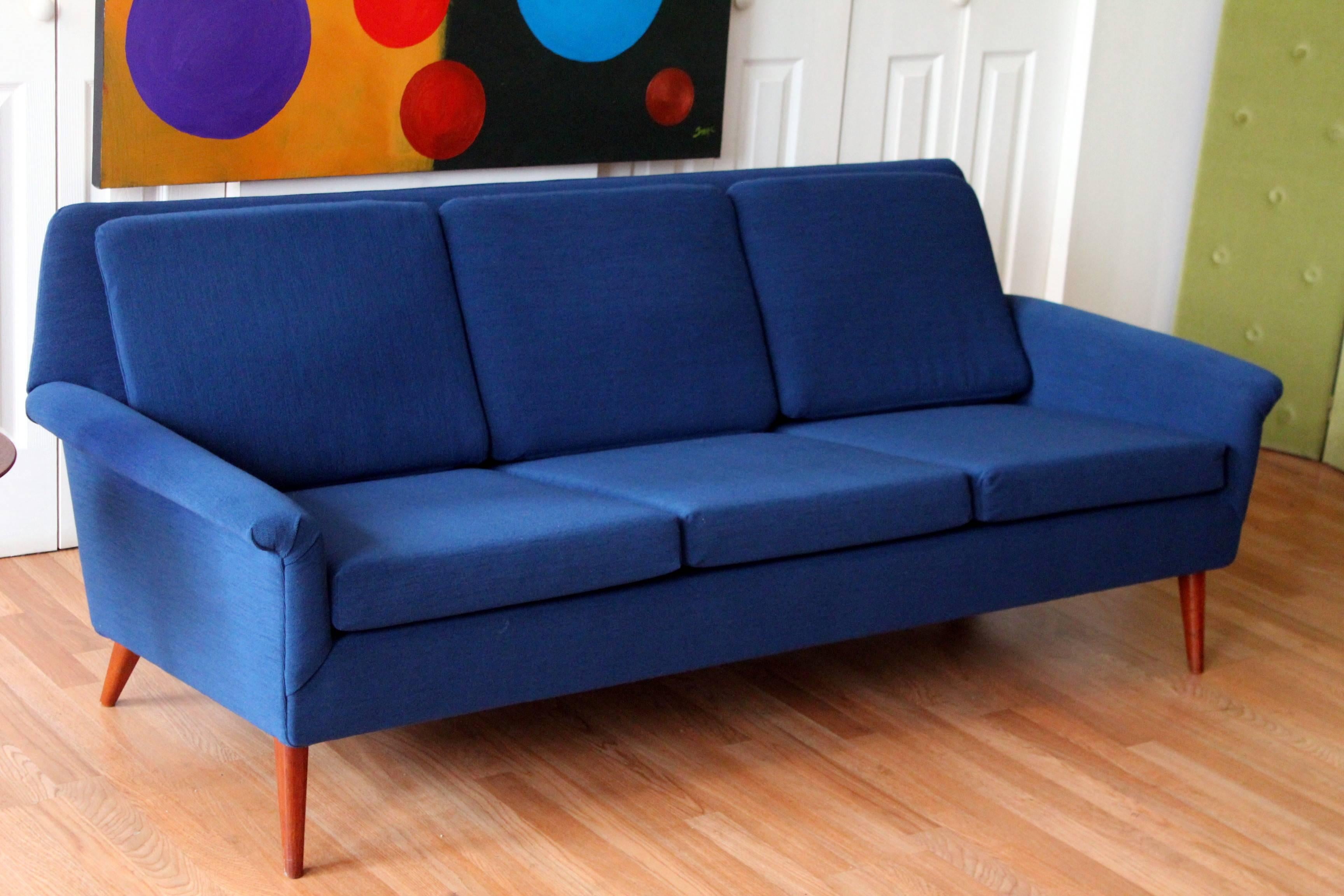 Scandinavian Modern Folke Ohlsson DUX Mid-Century Modern Three Seat Sofa