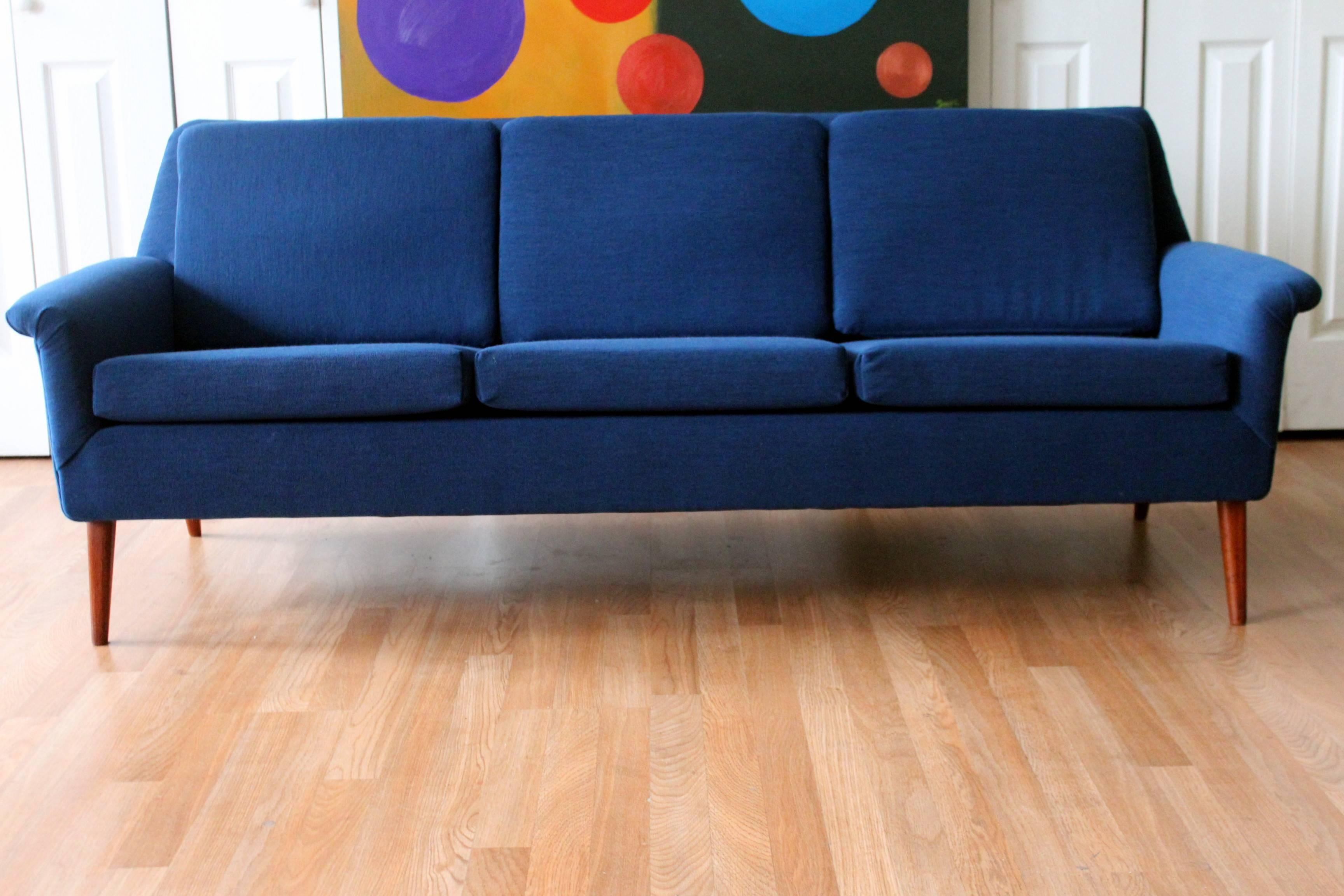 Swedish Folke Ohlsson DUX Mid-Century Modern Three Seat Sofa