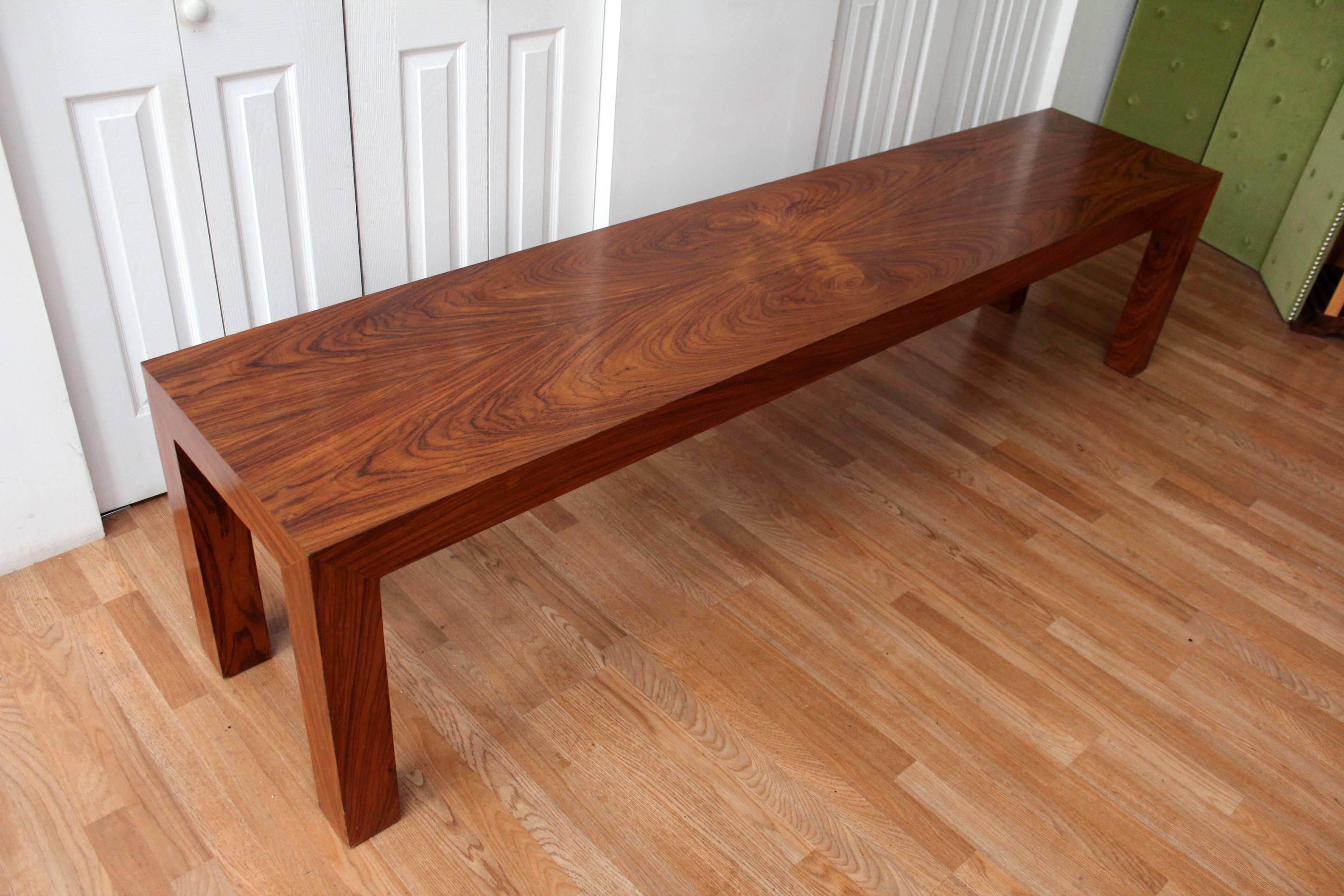 Danish Modern Rosewood Console Sofa Table In Good Condition In Chicago, IL