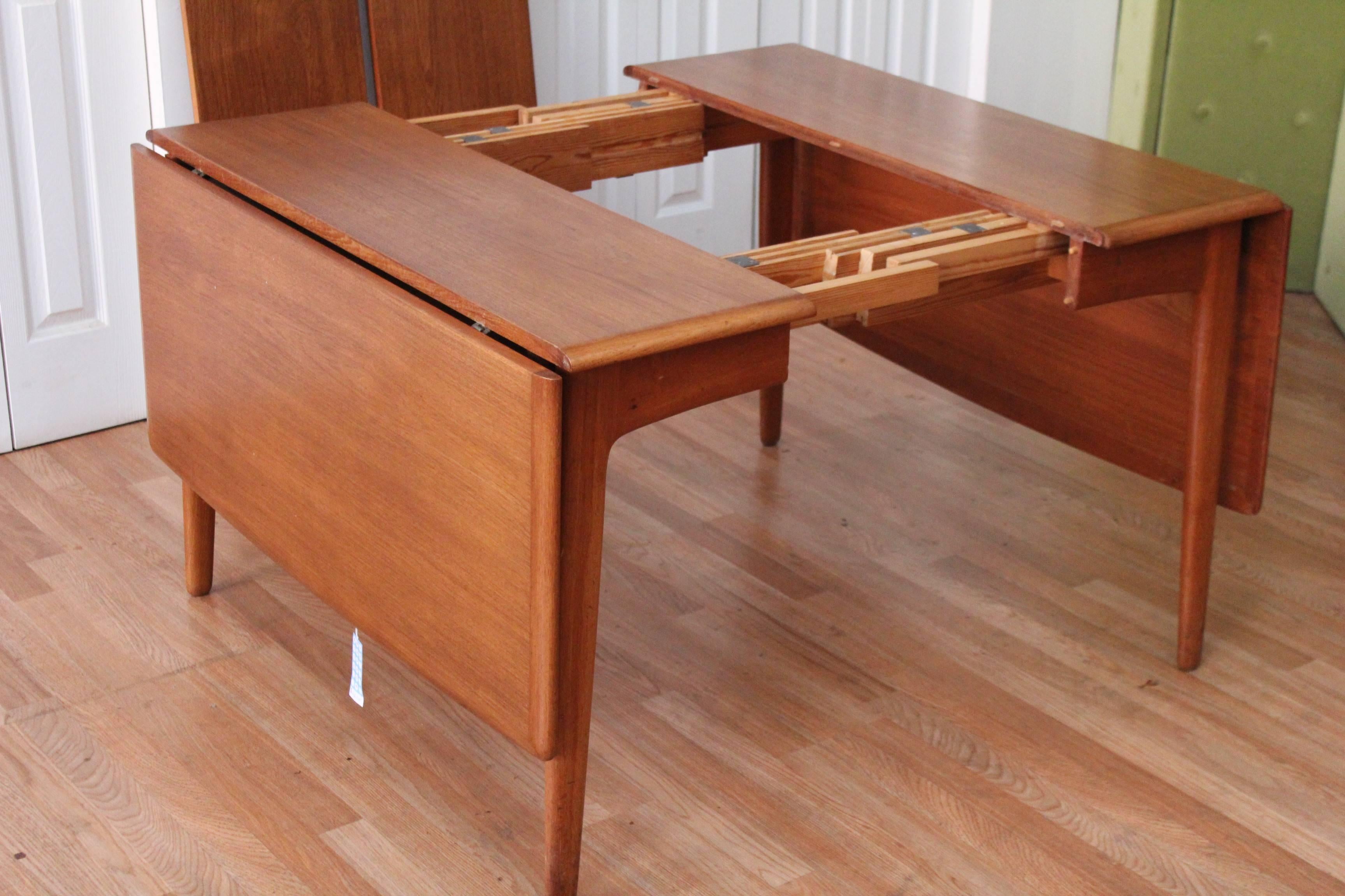 Mid-20th Century Svend Madsen Teak Drop-Leaf Dining Table