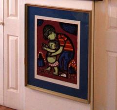 David Weidman Signed and Numbered Silk Screen "Walking"