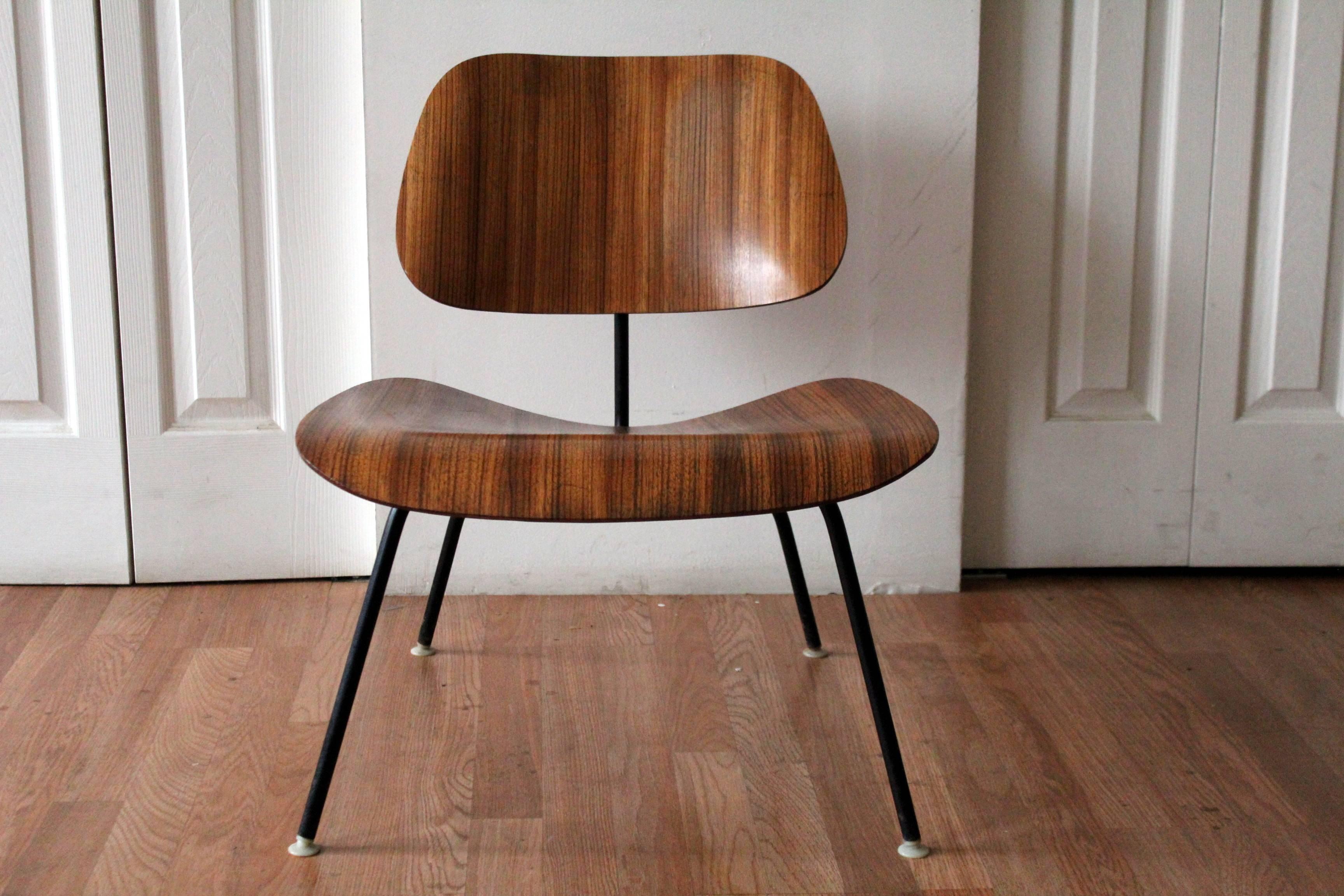 American Eames LCM Zebra Wood Lounge Chair