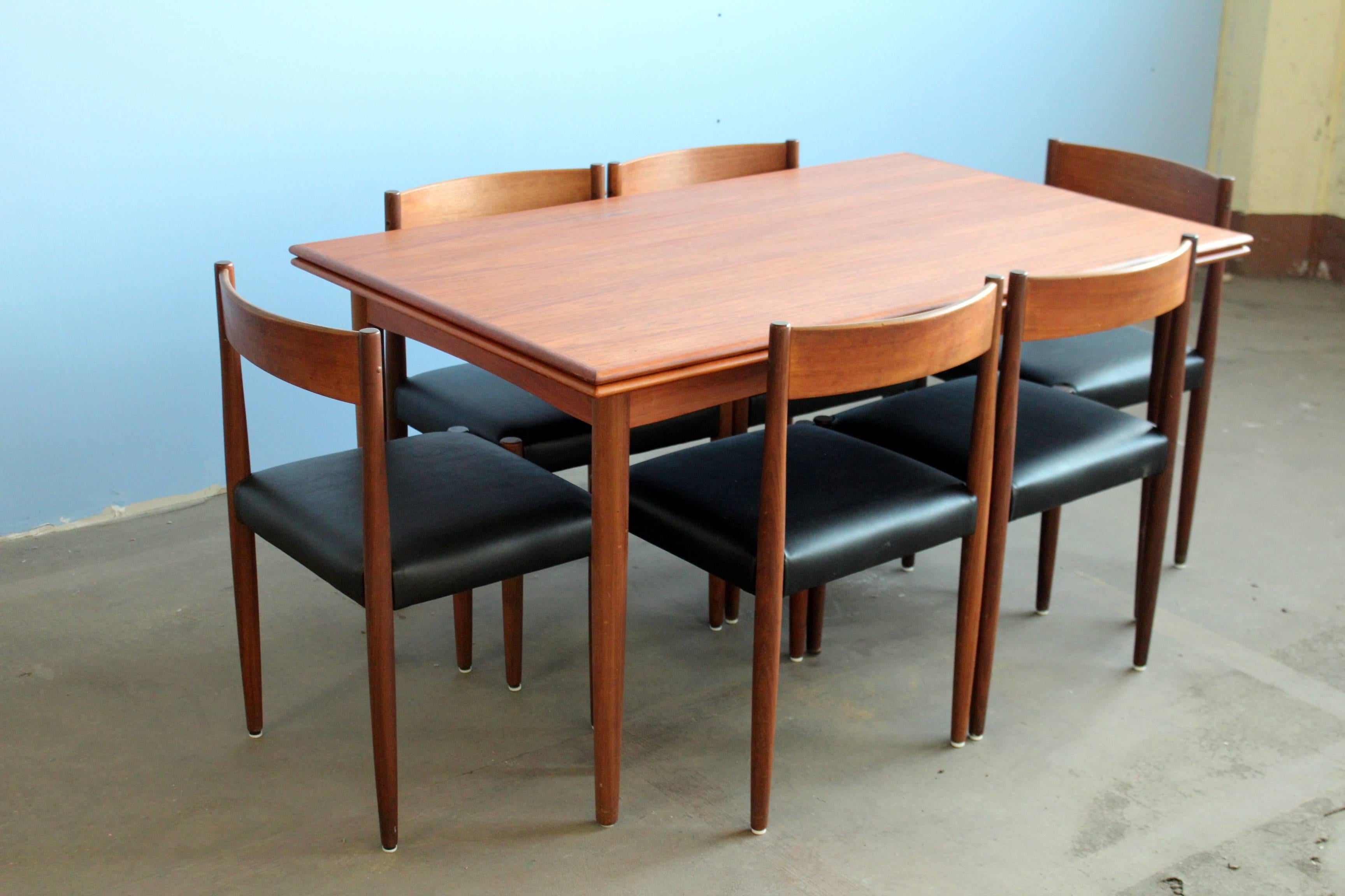 Mid-20th Century Poul Volther Chairs and Expansive Danish Teak Dining Table Set