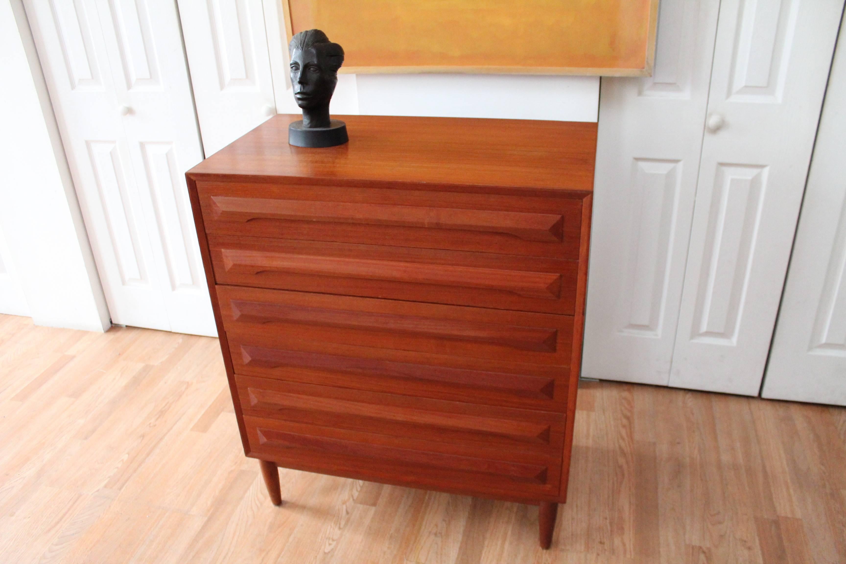 Danish Teak Highboy Dresser, Denmark 2