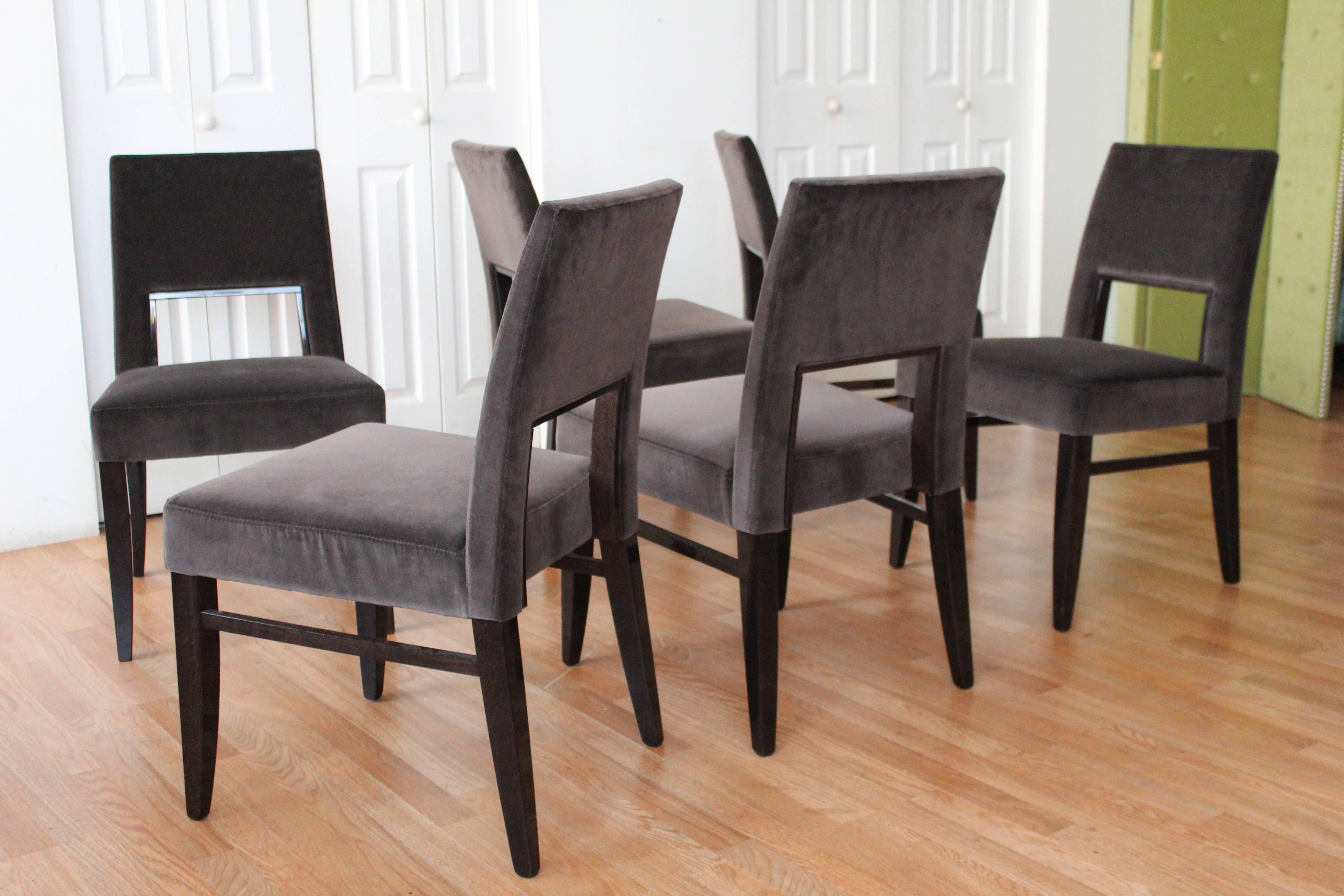 Beech Giorgio Soressi Set of Six Italian Dining Chairs