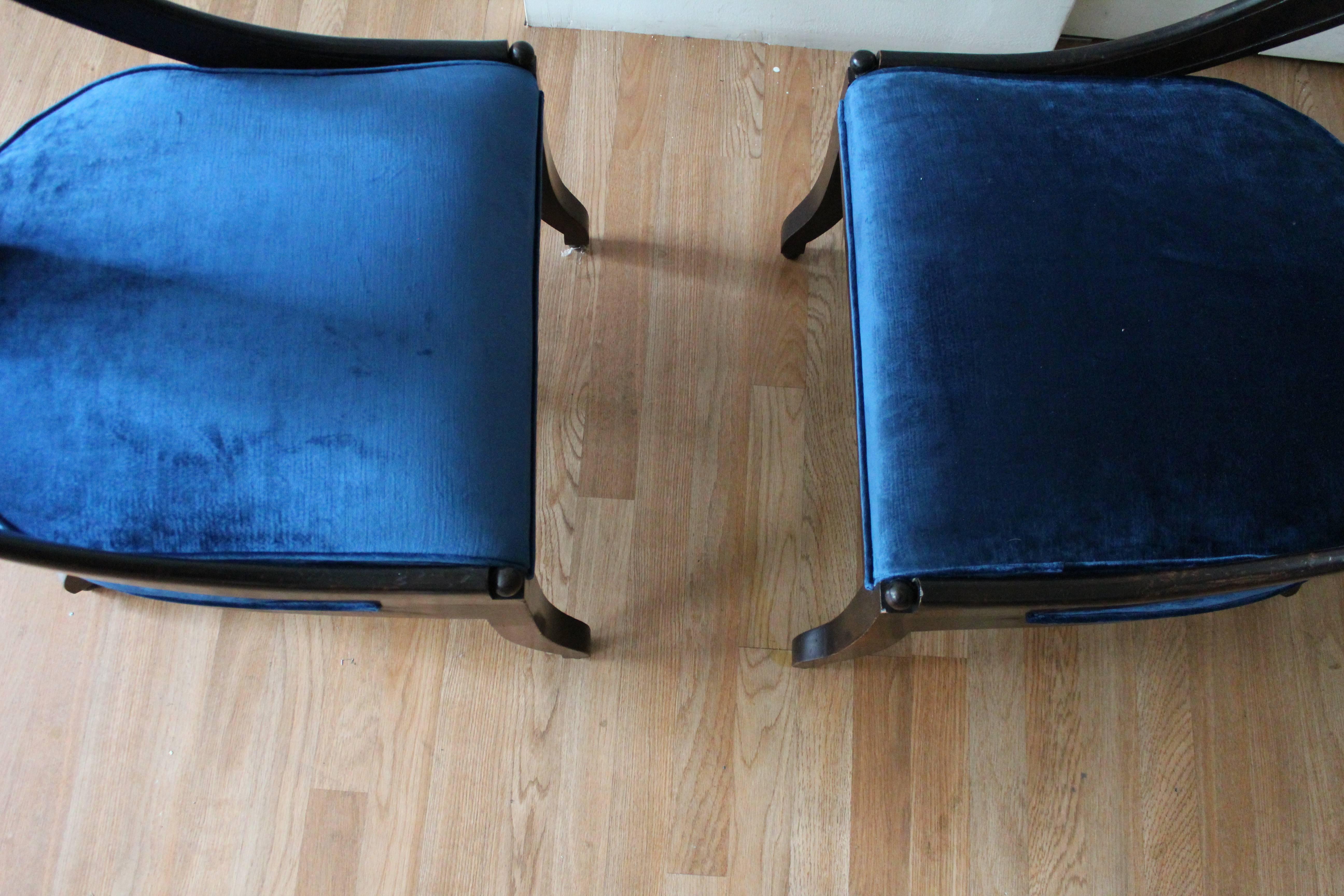 Upholstery Pair of Spoon Back Chairs