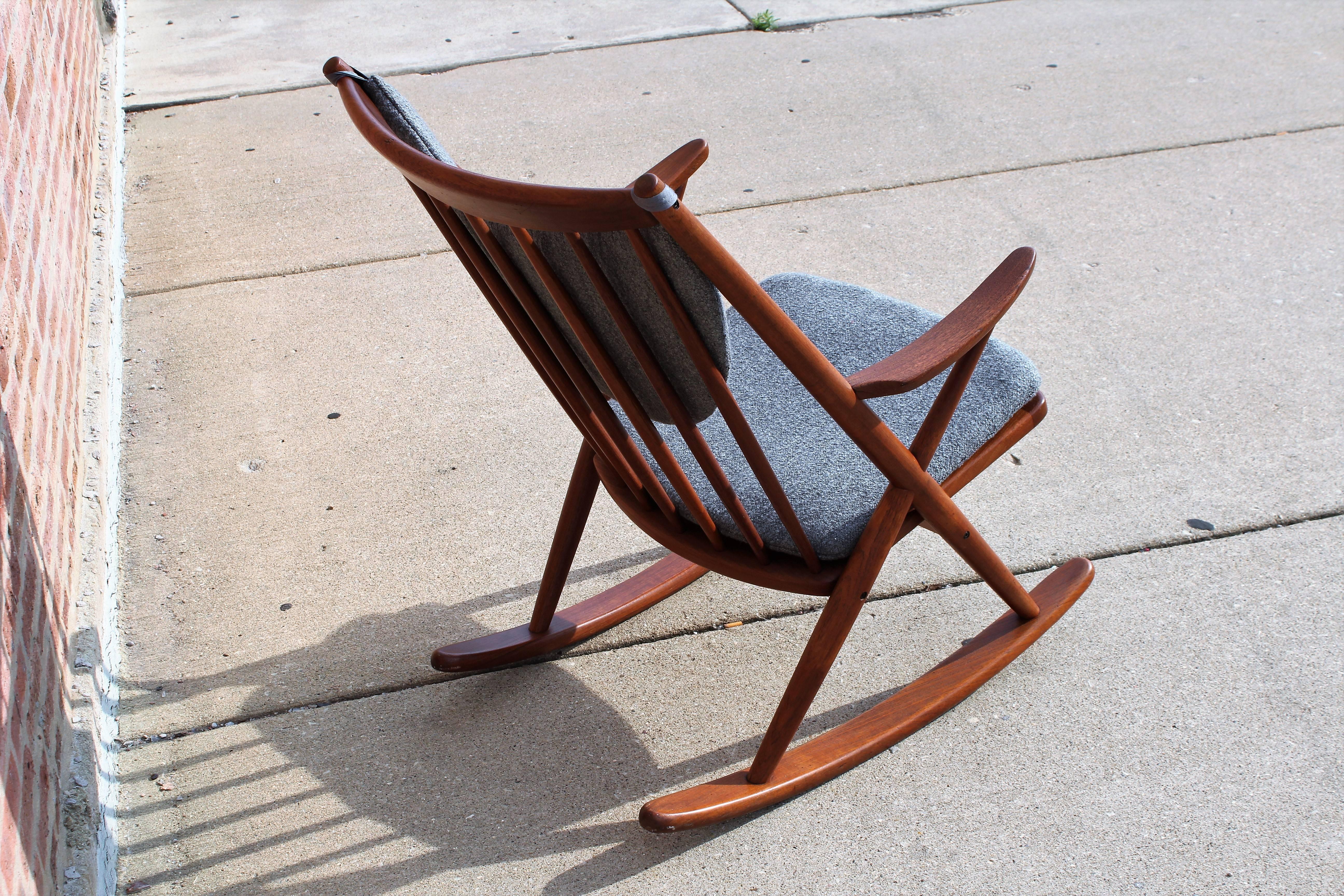 Mid-Century Modern Frank Reenskaug for Bramin Møbler Danish Rocking Chair In Good Condition In Chicago, IL