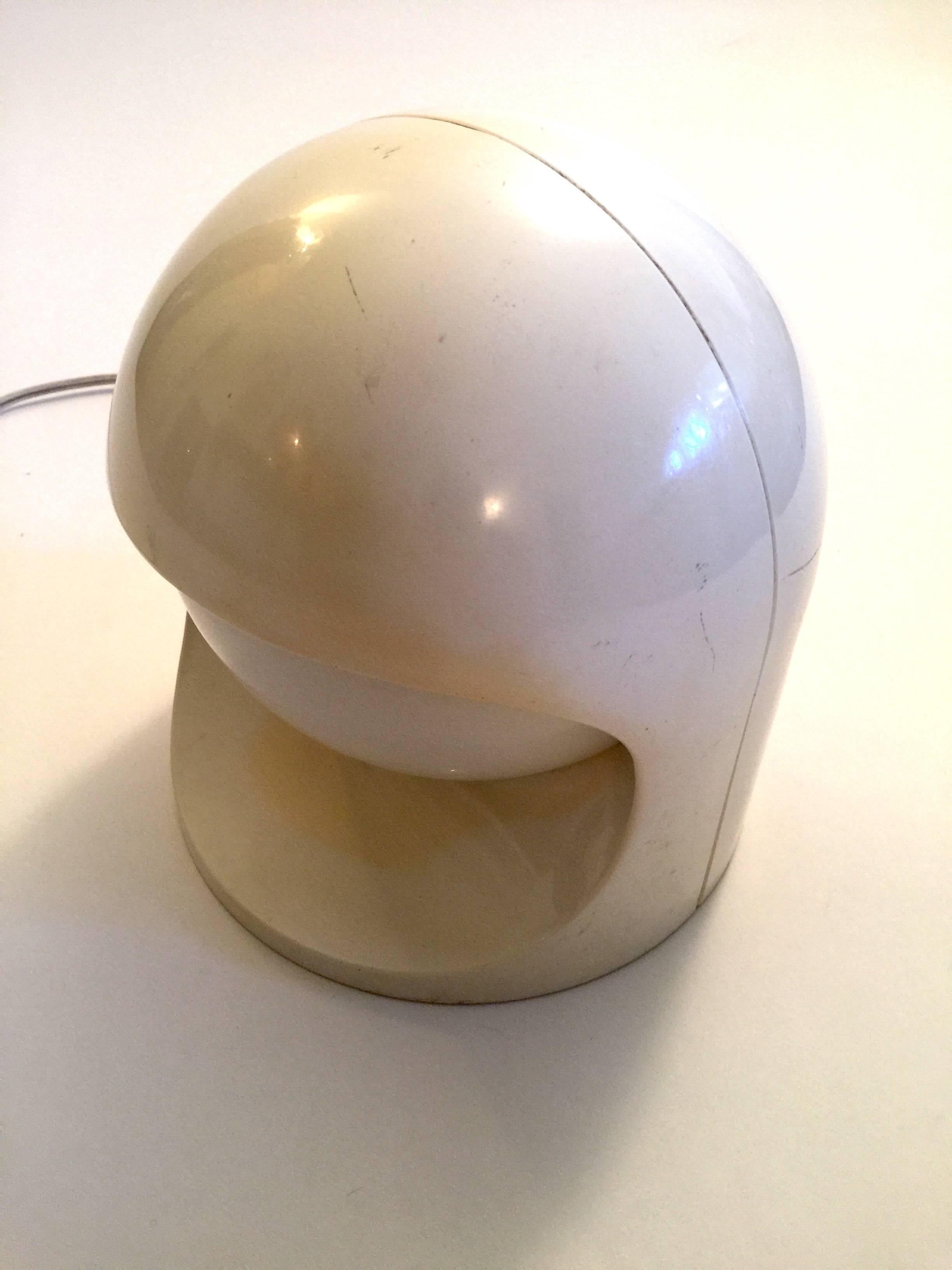 Italian mod cream globe lamp
