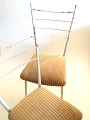 Pair of Italian Metal Side Chairs