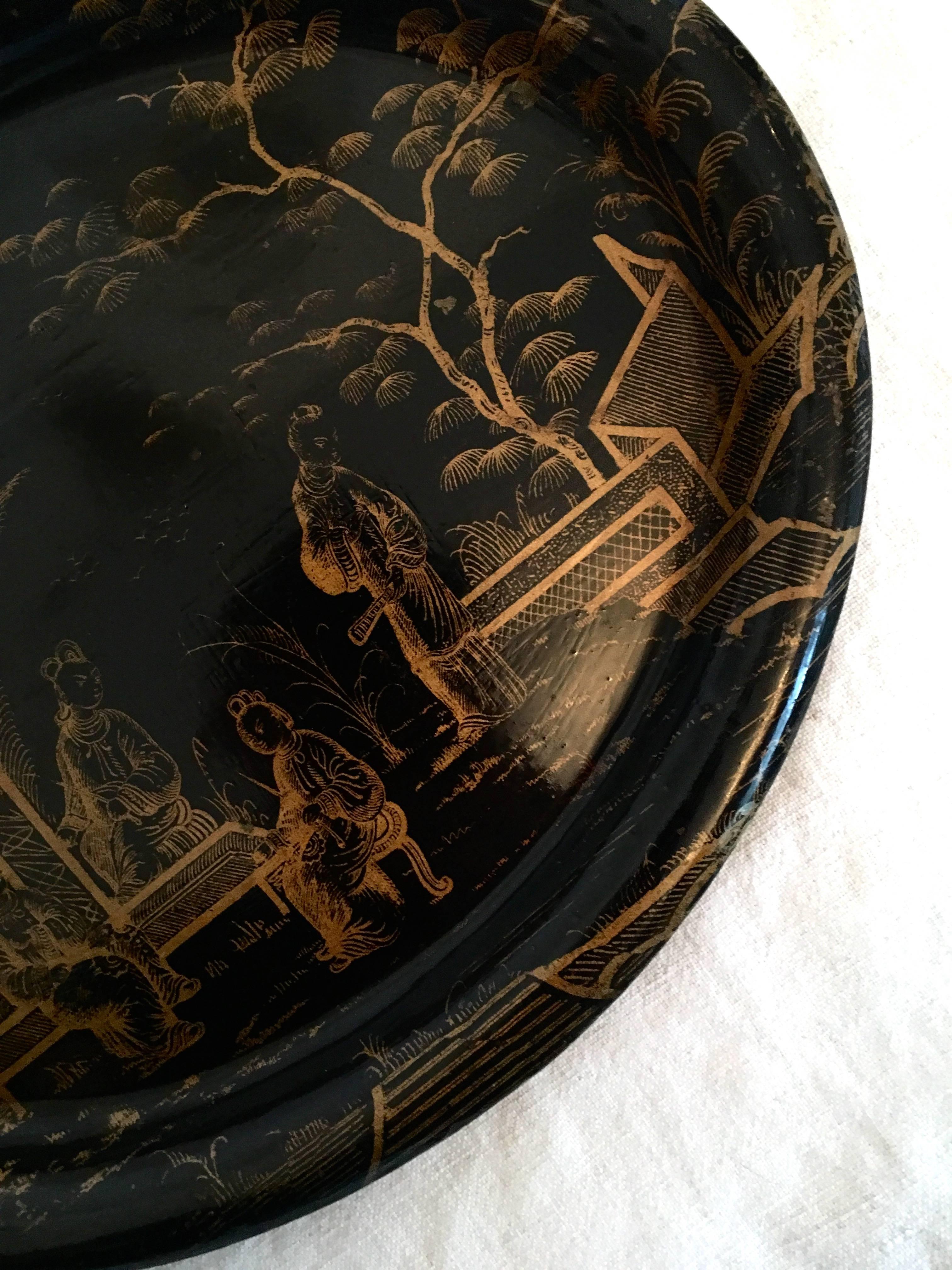 Chinoiserie tole tray.