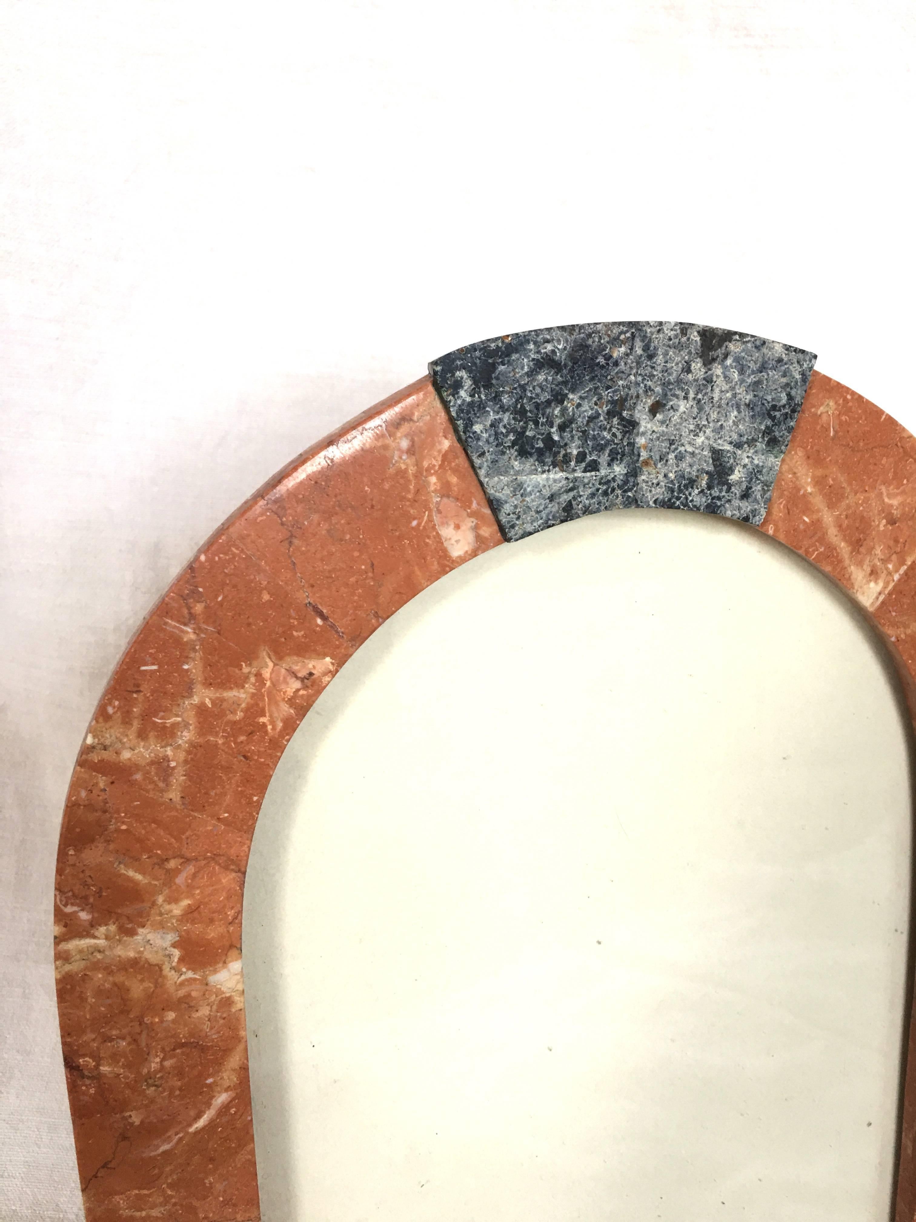 Vintage Memphis style marble picture frame.