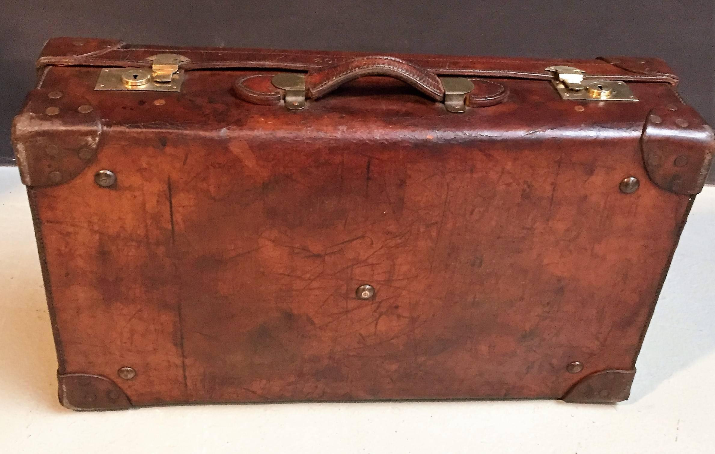 20th Century Leather Suitcase