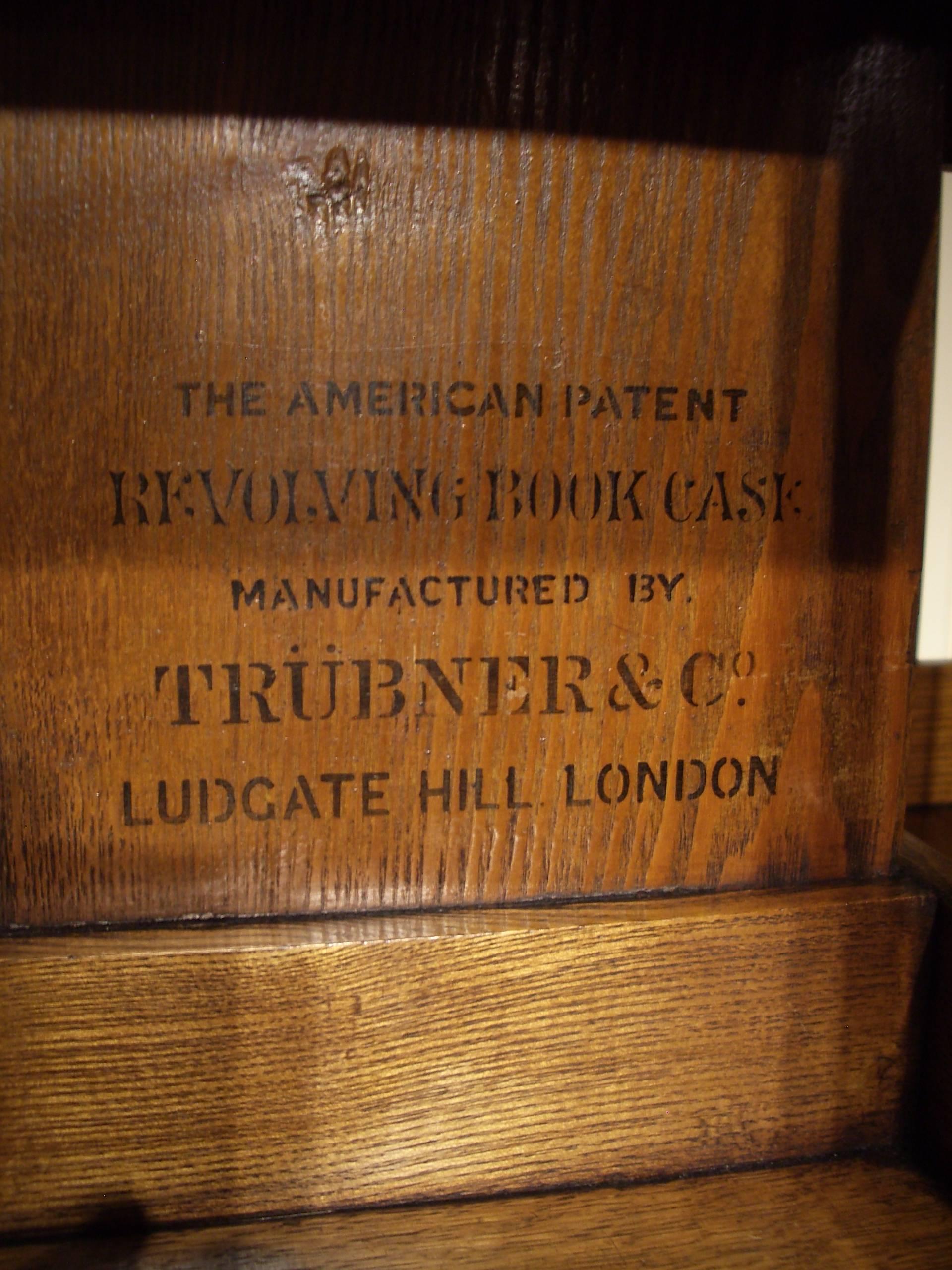 Late 19th Century 19th Century Oak Revolving Bookcase