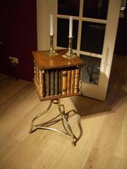19th Century Small Oak Revolving Bookcase on Stand