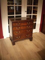 18th Century Small Antique Mahogany Dresser Bachelor Dresser