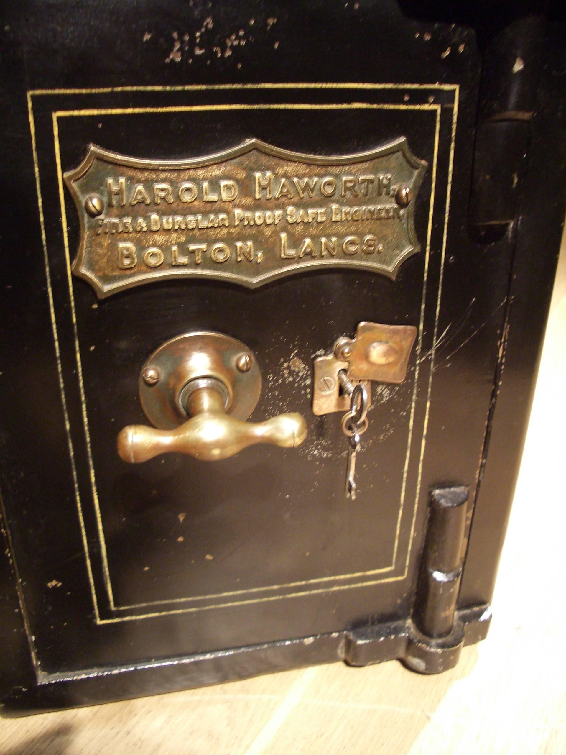 Brass Small 19th Century Safe in Completely Original Condition
