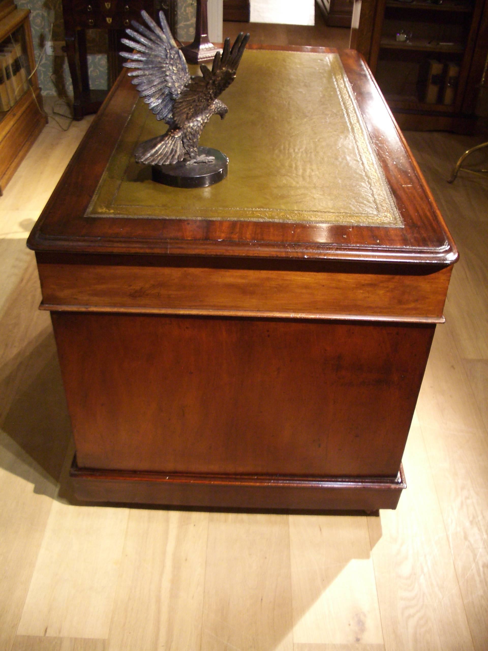 19th Century Mahogany Victorian Desk 1
