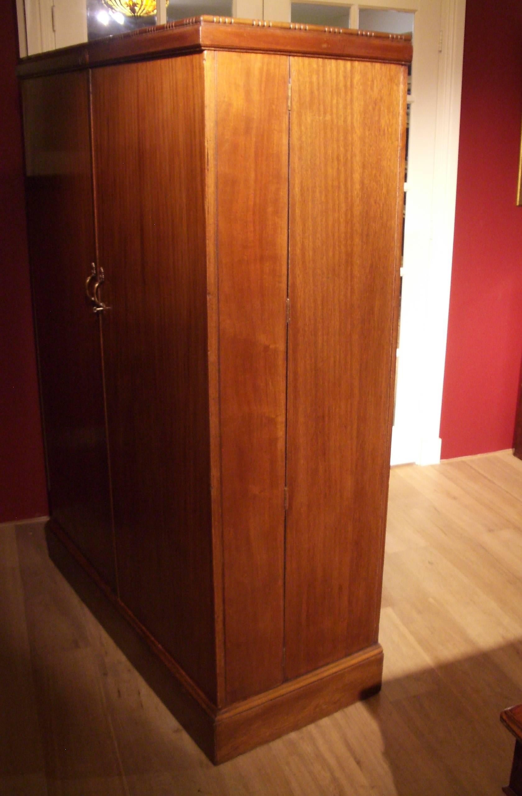 Early 20th Century Art Deco Mahogany Compactom Wardrobe