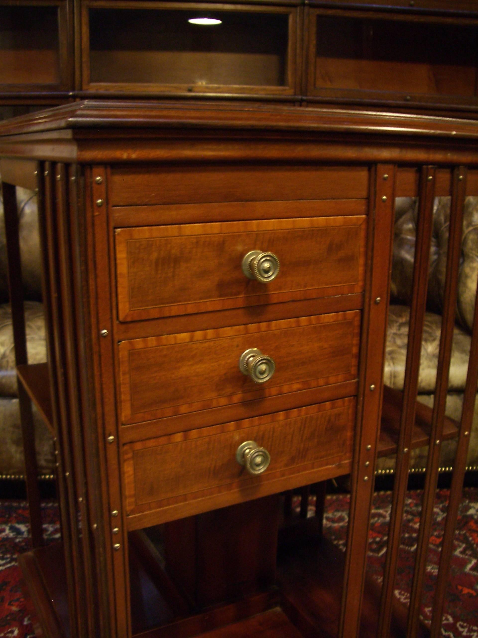 Victorian 19th Century Special Revolving Bookcase