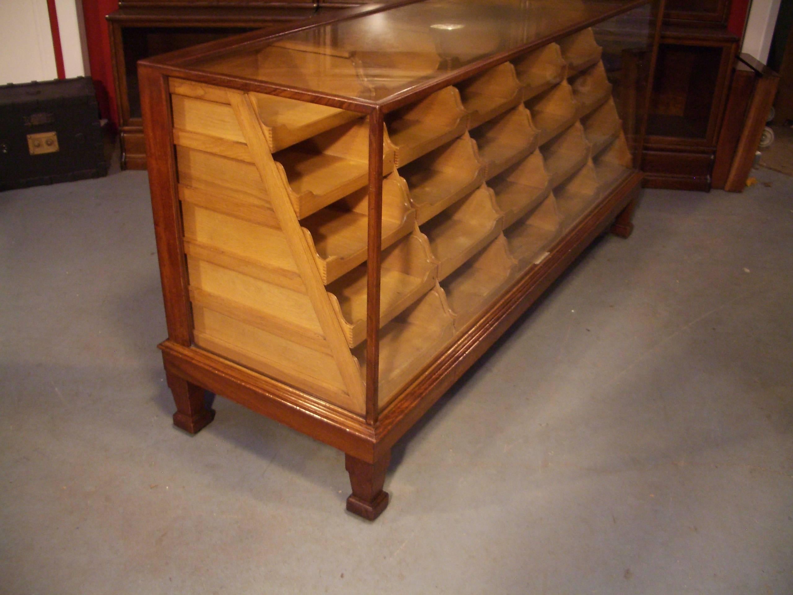Early 20th Century Antique Mahogany Counter / Haberdashery with 25 Drawers