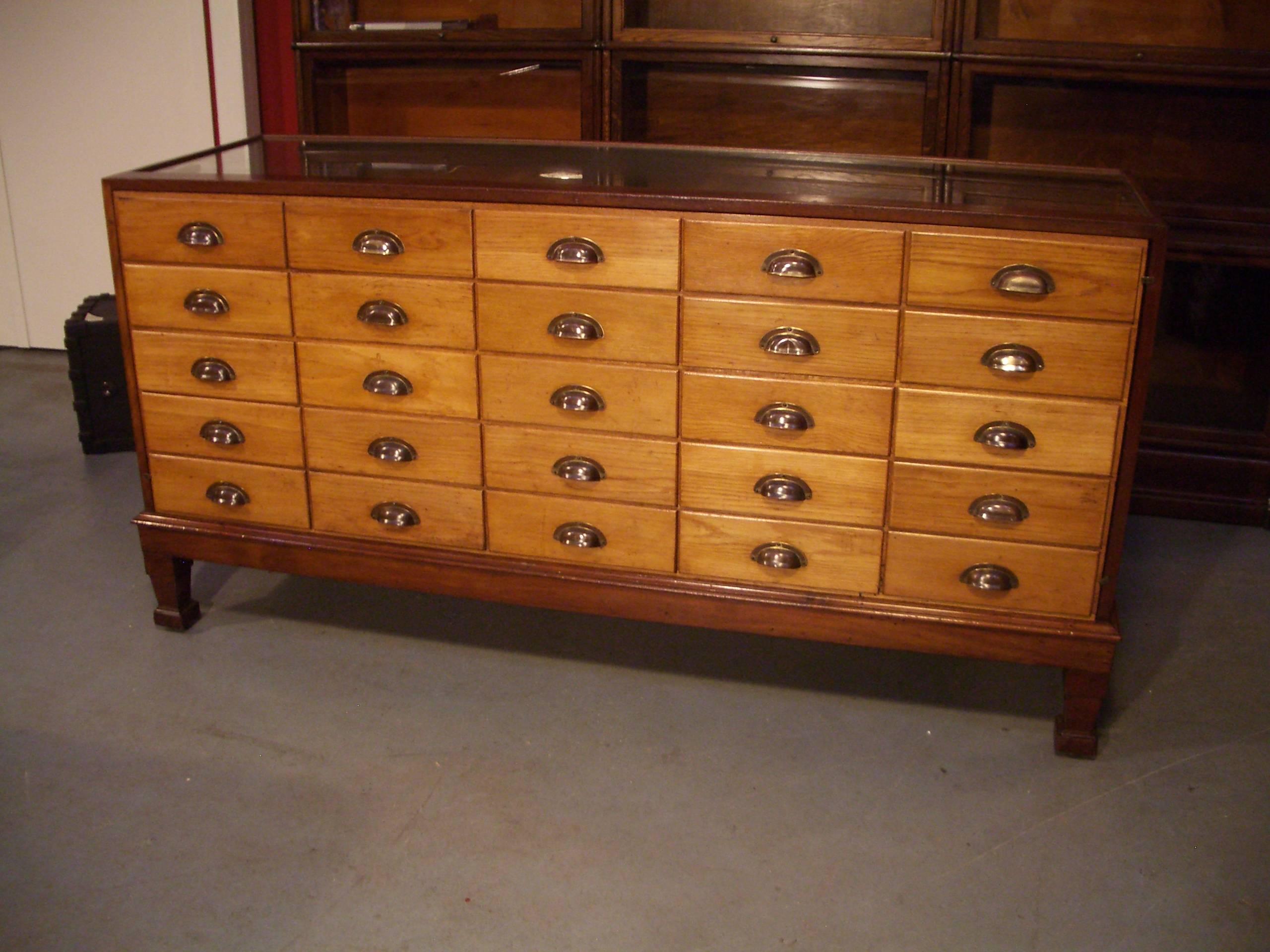 Antique Mahogany Counter / Haberdashery with 25 Drawers 2